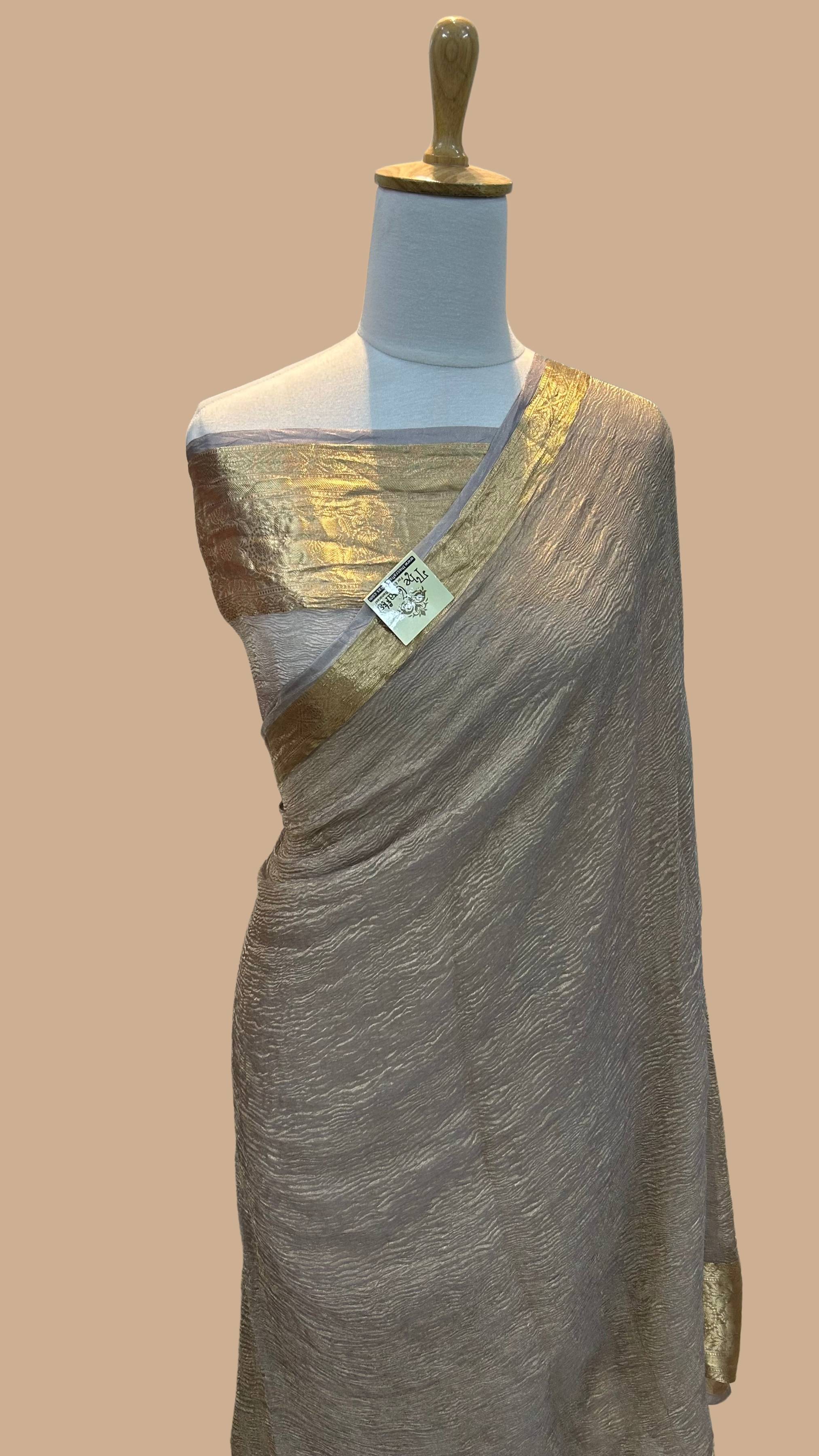 Pure Crush Tissue Silk Banarasi Saree