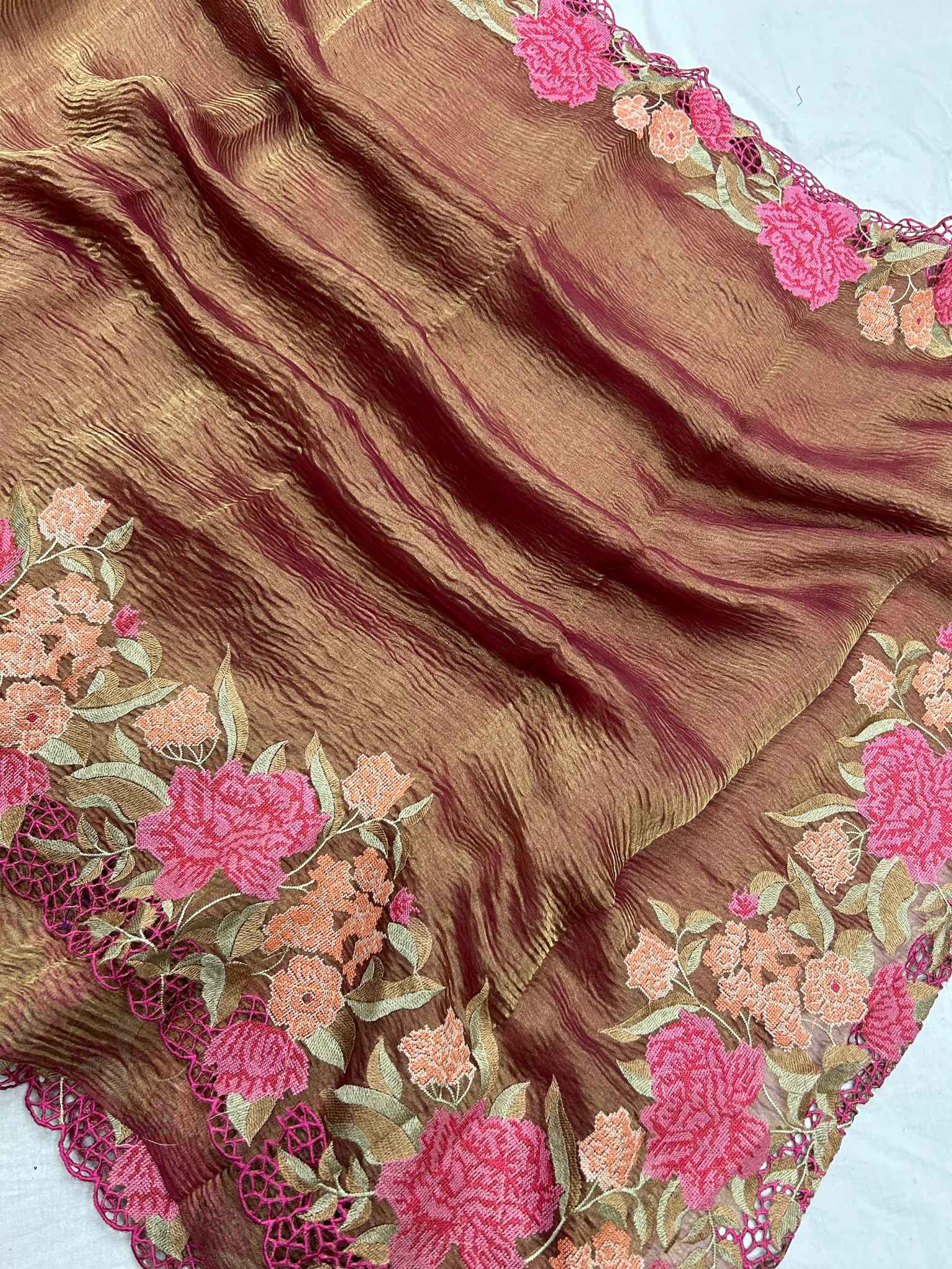 Pure Crush Tissue Silk Banarasi Saree