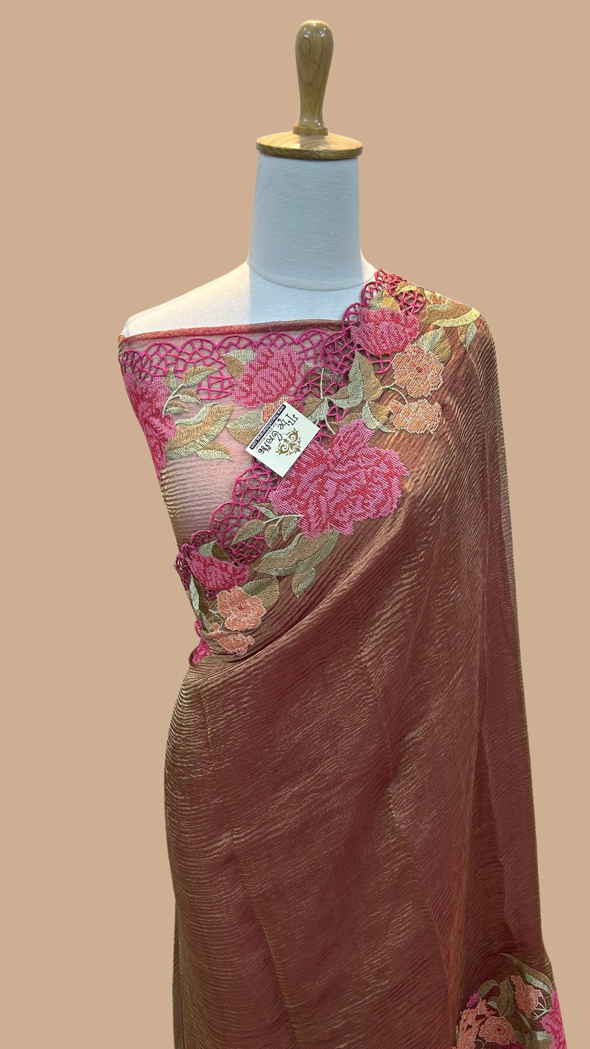 Pure Crush Tissue Silk Banarasi Saree