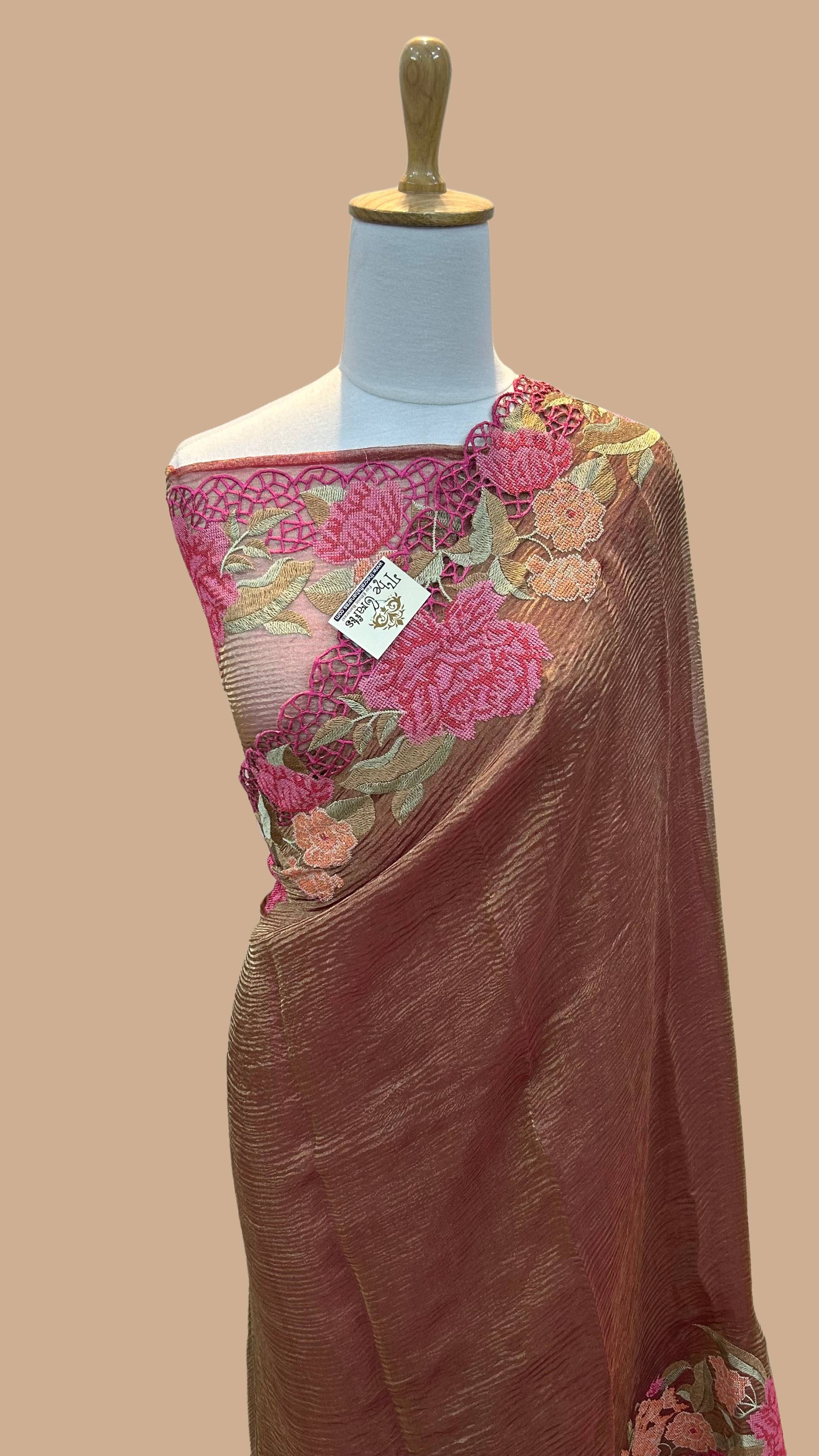 Pure Crush Tissue Silk Banarasi Saree