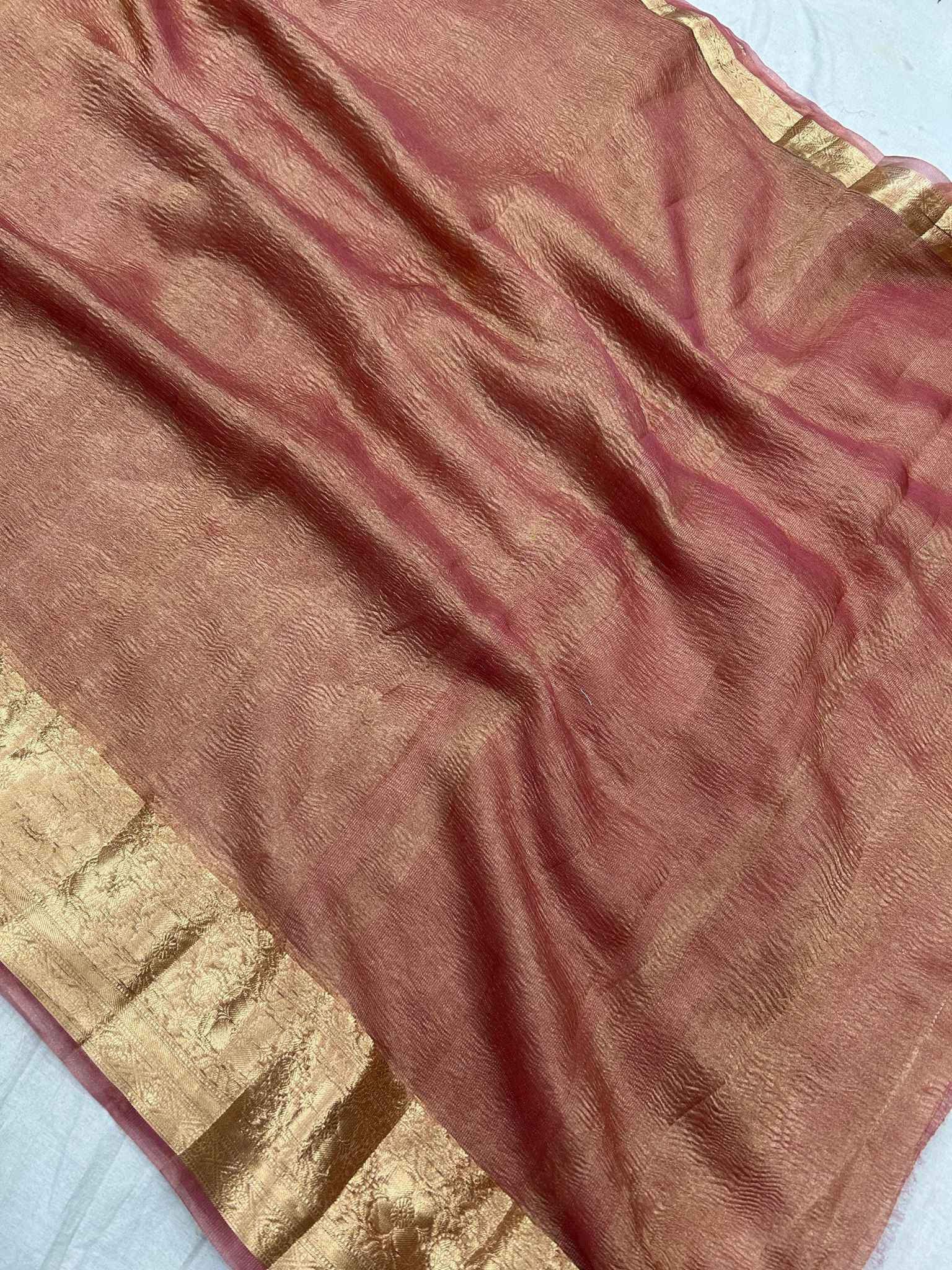 Pure Crush Tissue Silk Banarasi Saree