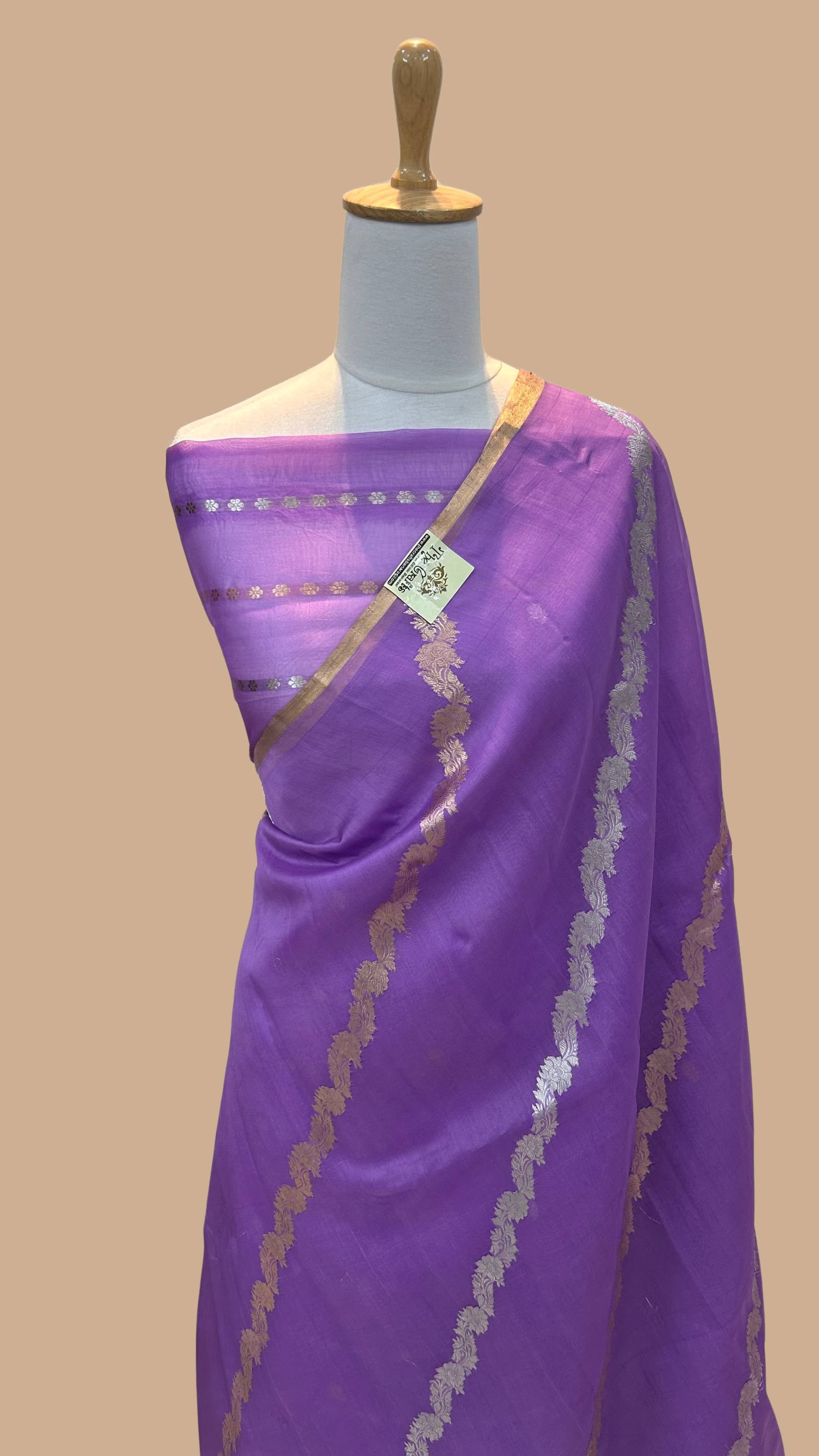 Pure Kora Silk Handloom Banarasi Saree