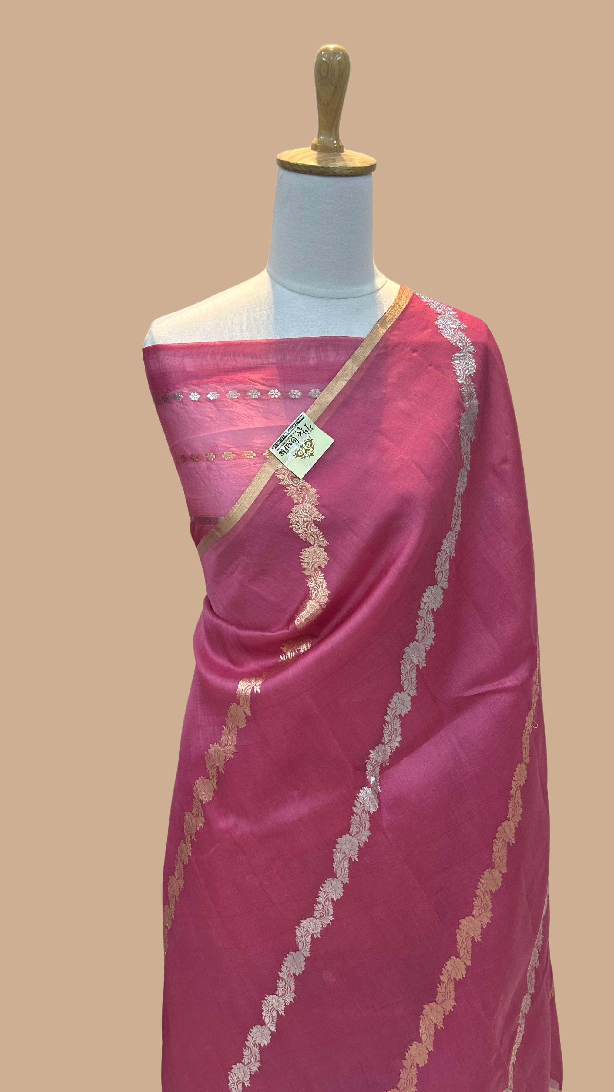 Pure Kora Silk Handloom Banarasi Saree