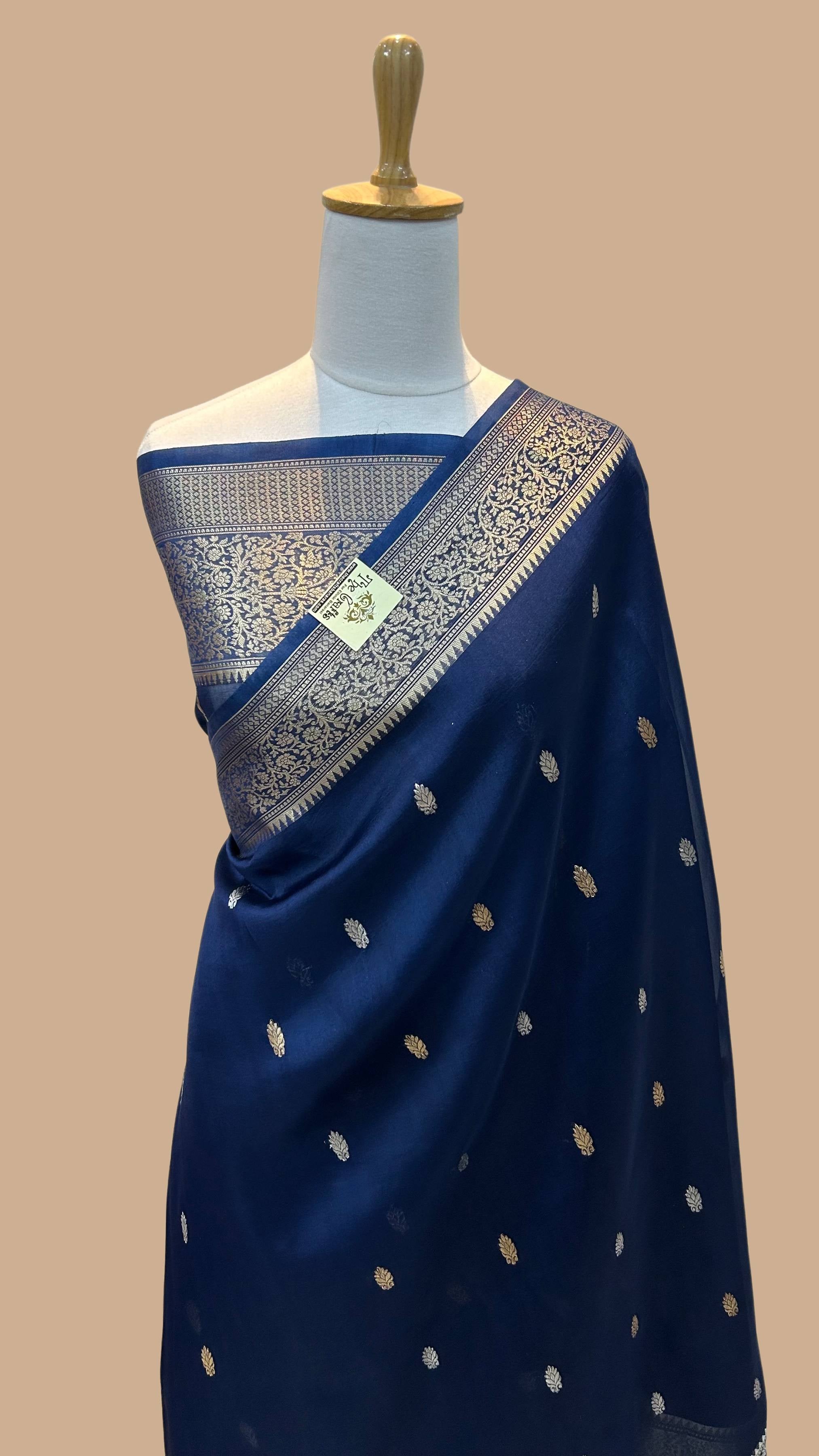 Pure Kora Silk Handloom Banarasi Saree