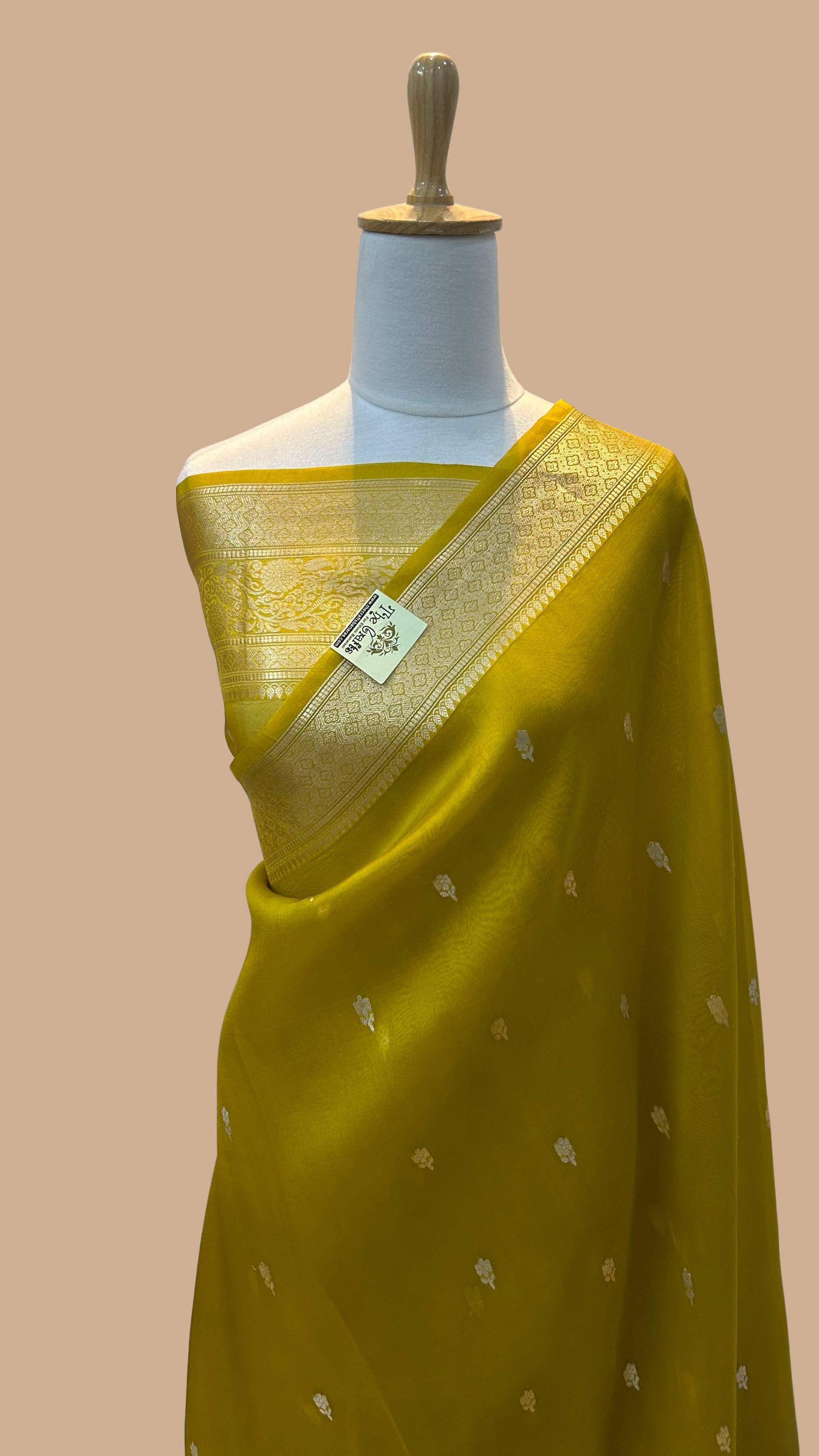 Pure Kora Silk Handloom Banarasi Saree