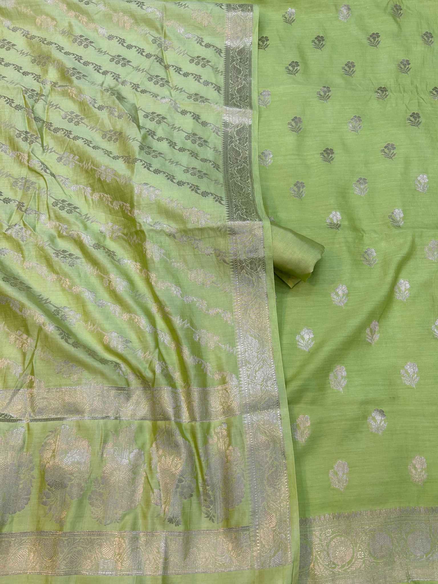 Pure Chiniya Silk Banarasi Dress Material