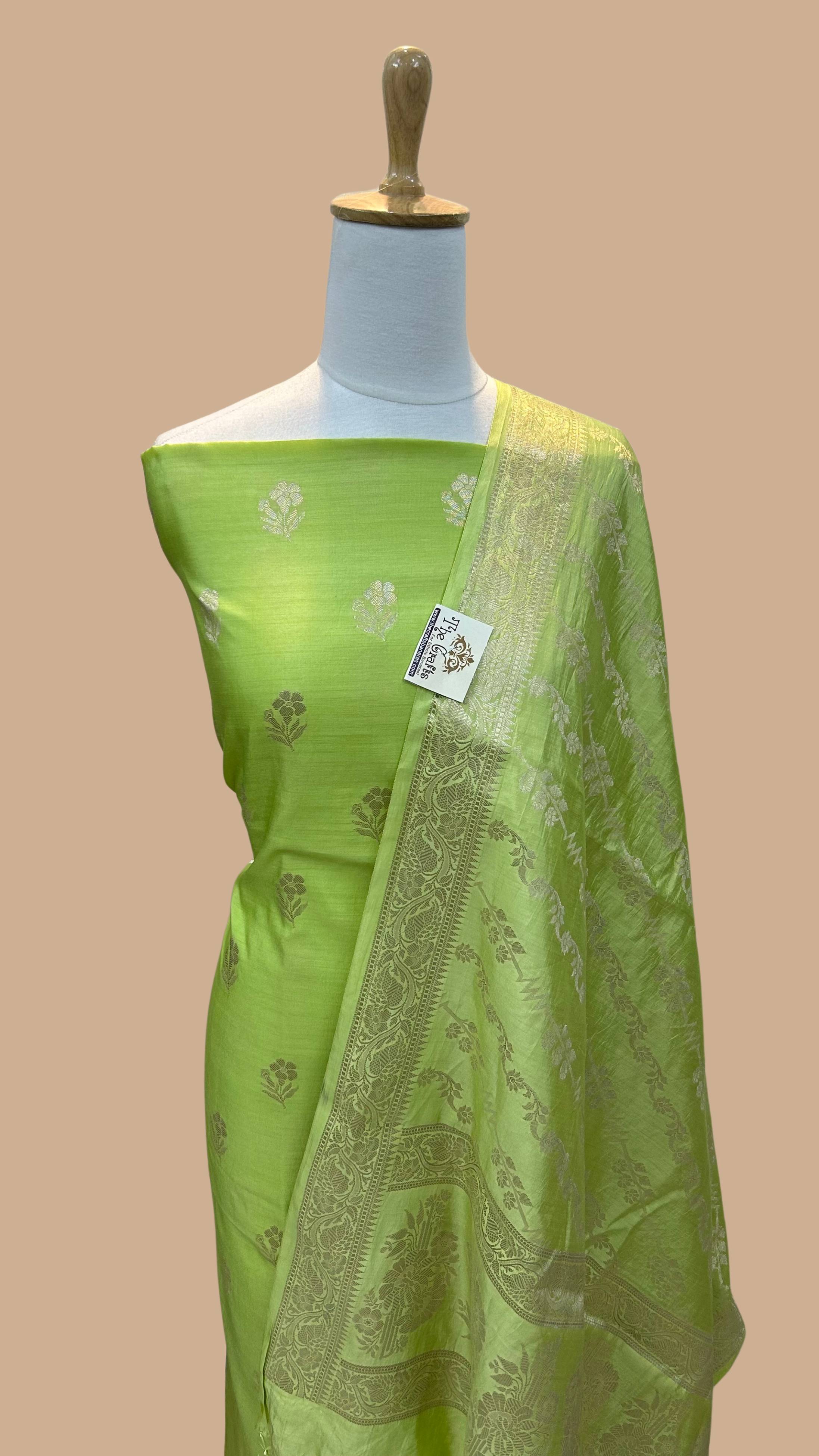 Pure Chiniya Silk Banarasi Dress Material