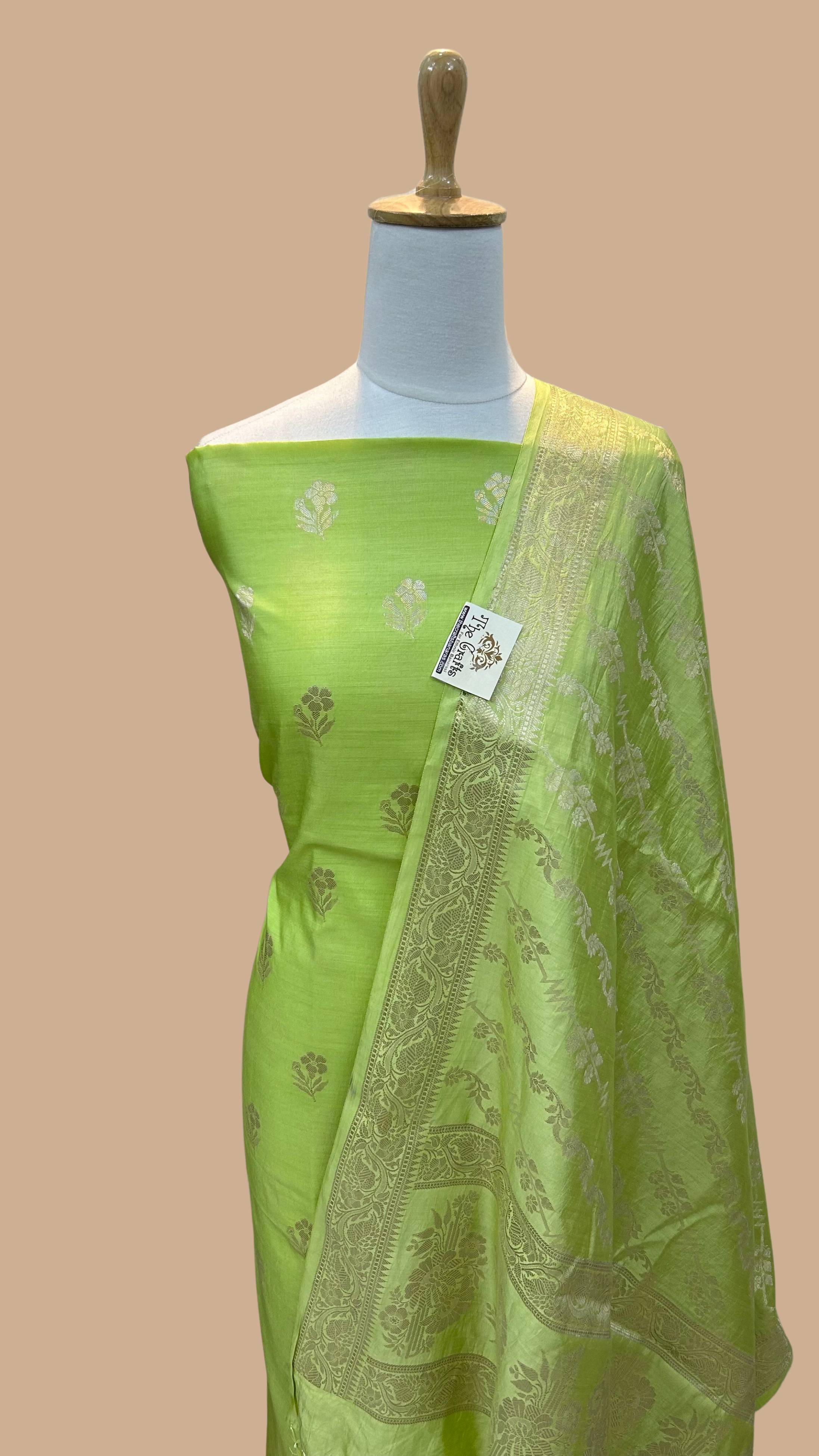 Pure Chiniya Silk Banarasi Dress Material