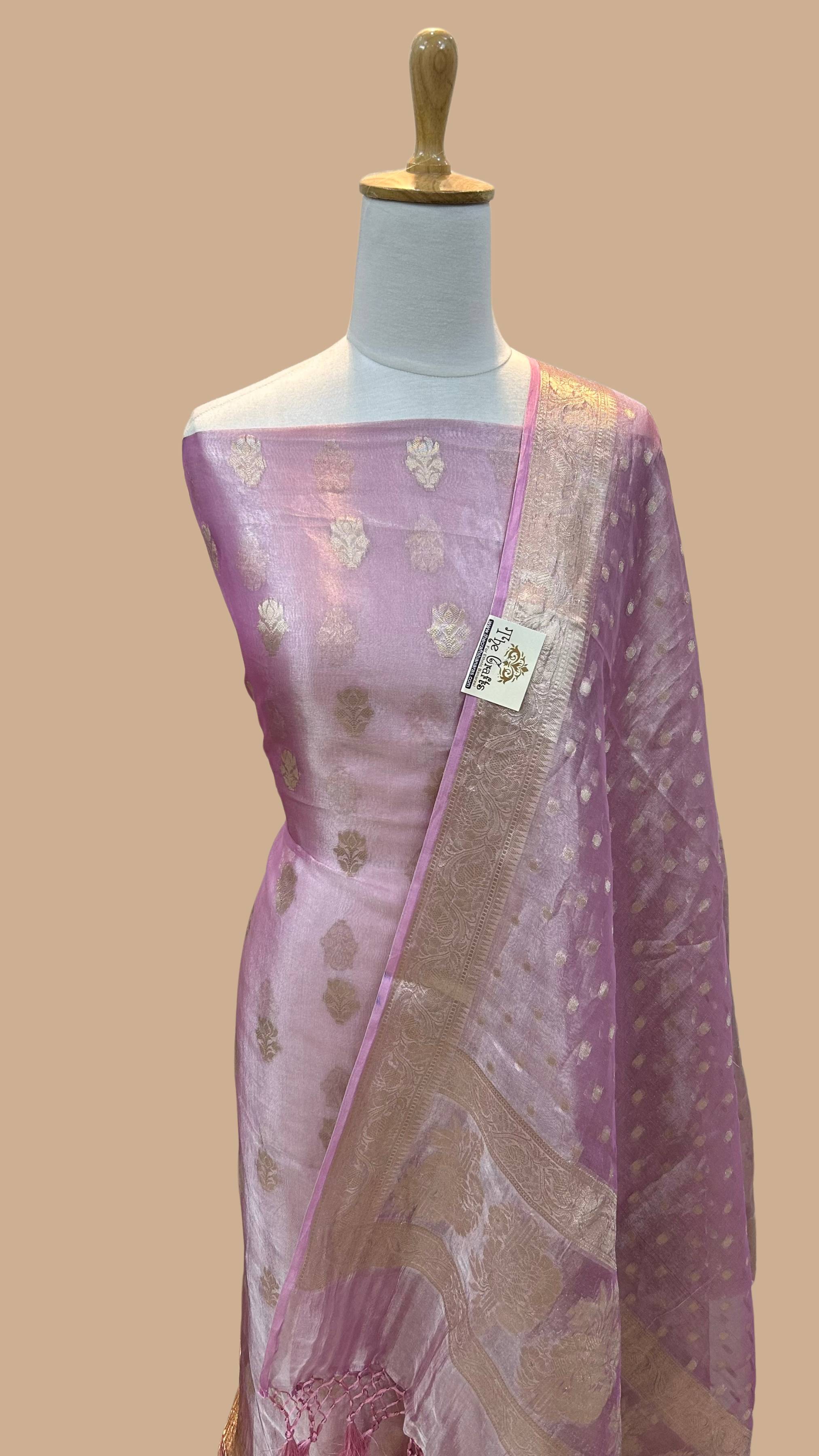 Pure Tissue Silk Banarasi Dress Material