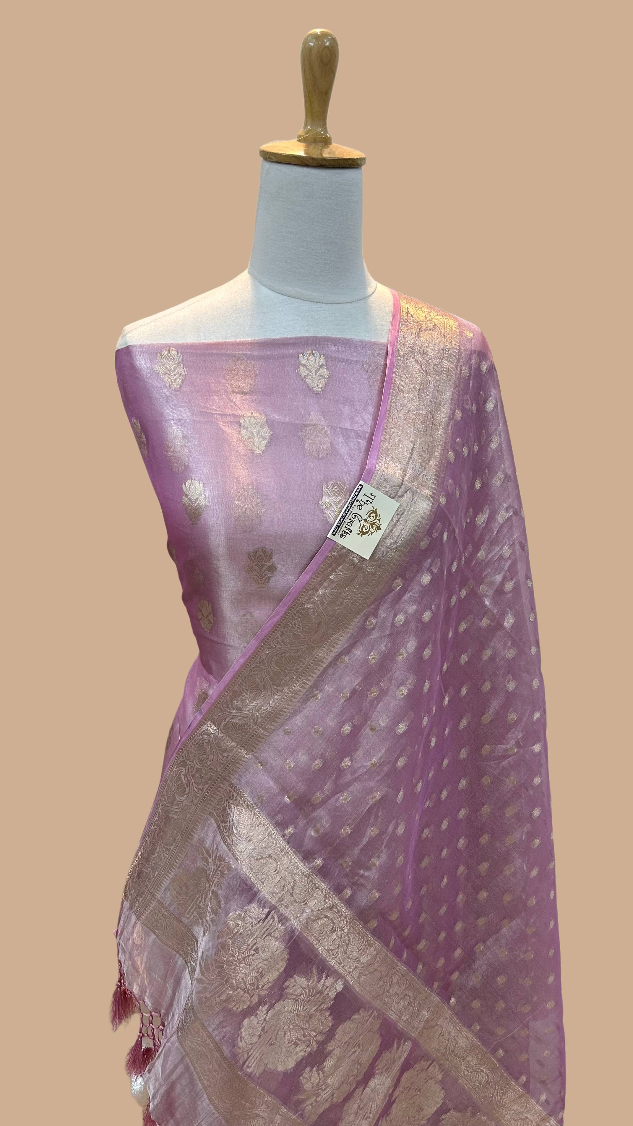 Pure Tissue Silk Banarasi Dress Material