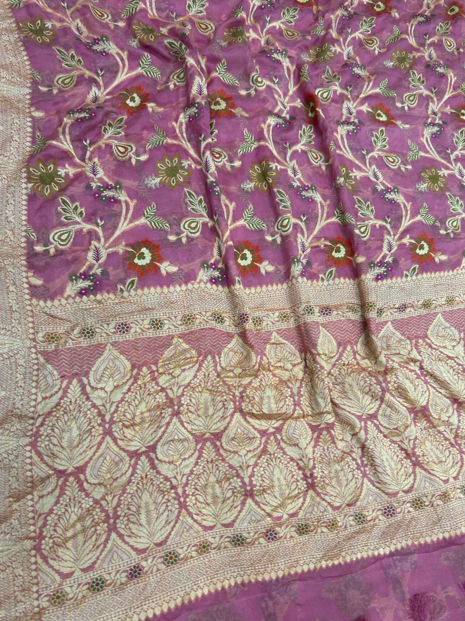 Pure Khaddi Chiffon Banarasi Saree