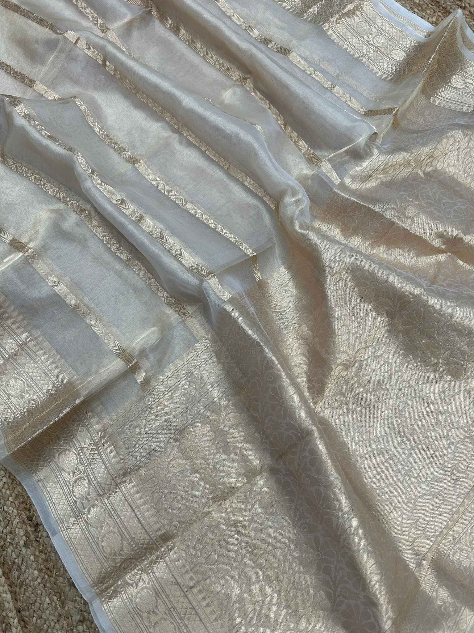 Pure Kora Tissue Silk Banarasi Saree