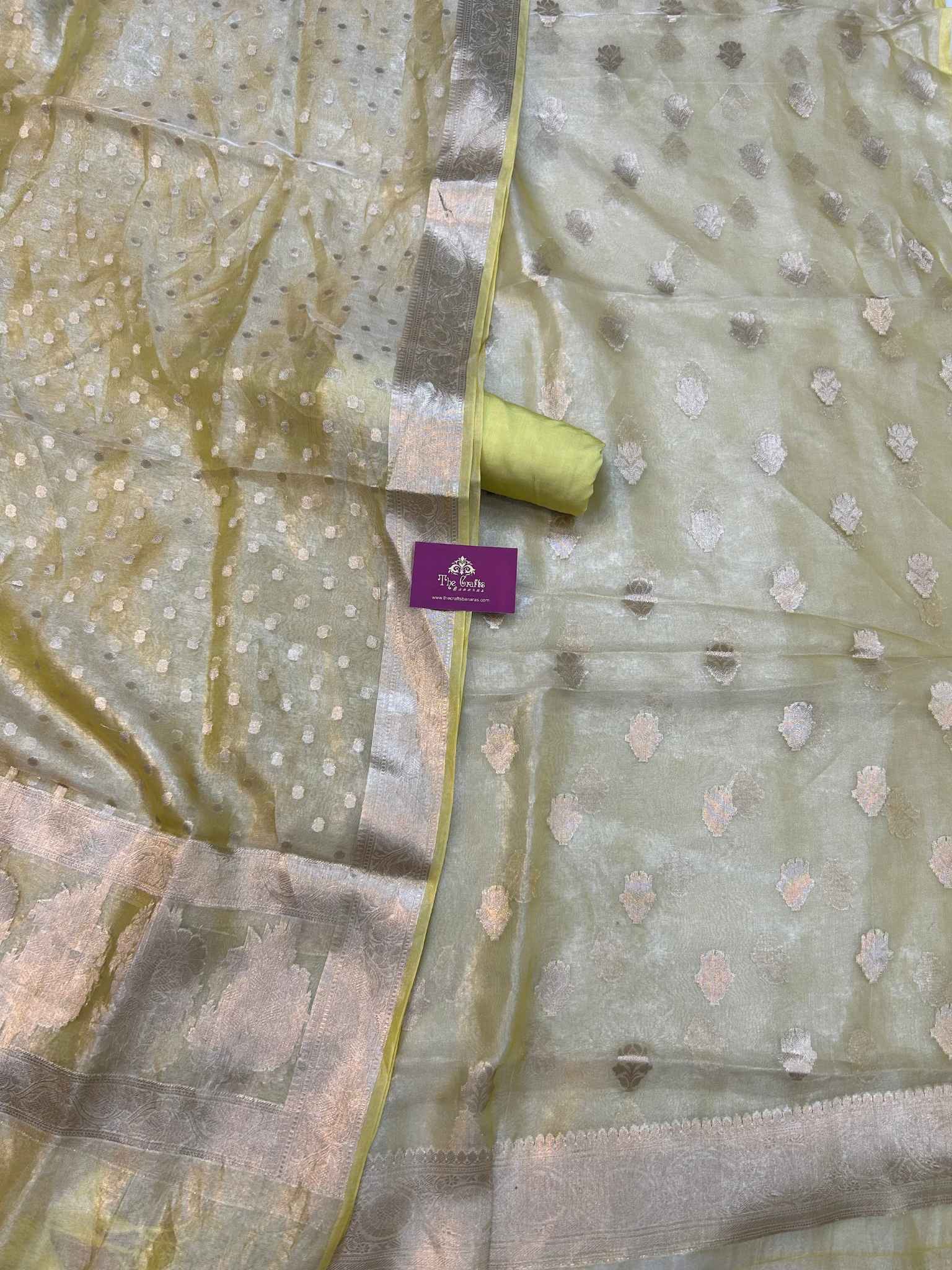 Pure Tissue Silk Banarasi Dress Material