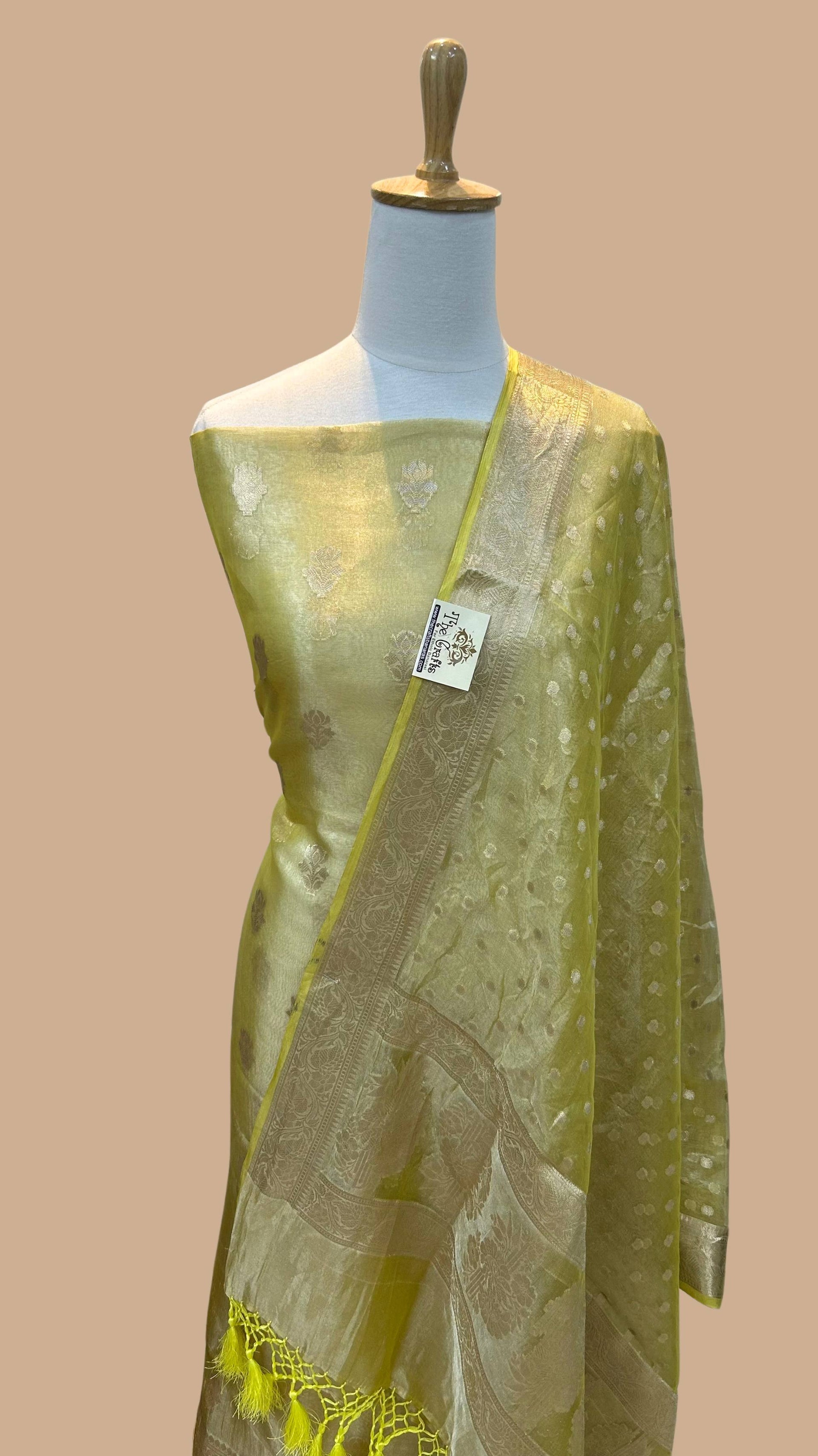 Pure Tissue Silk Banarasi Dress Material The Crafts Banaras Pure Tissue Silk Banarasi Dress Material The Crafts Banaras