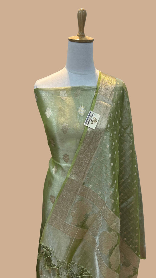 Pure Tissue Silk Banarasi Dress Material