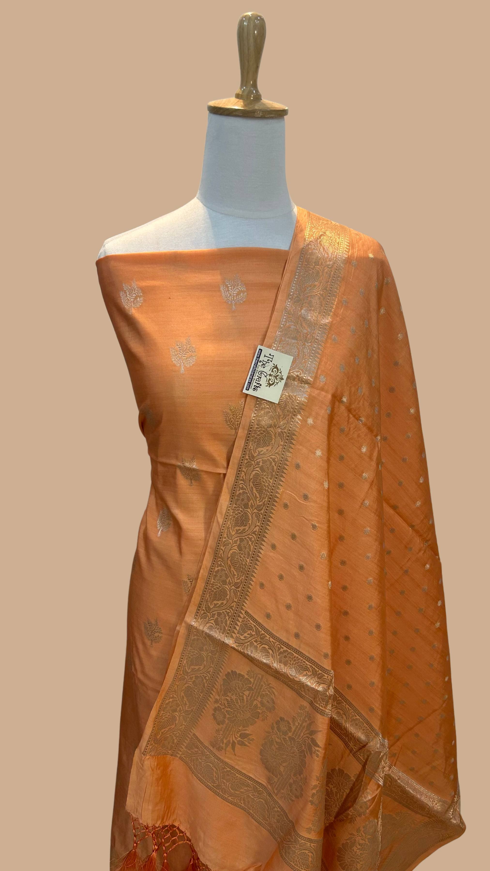 Pure Chiniya Silk Banarasi Dress Material