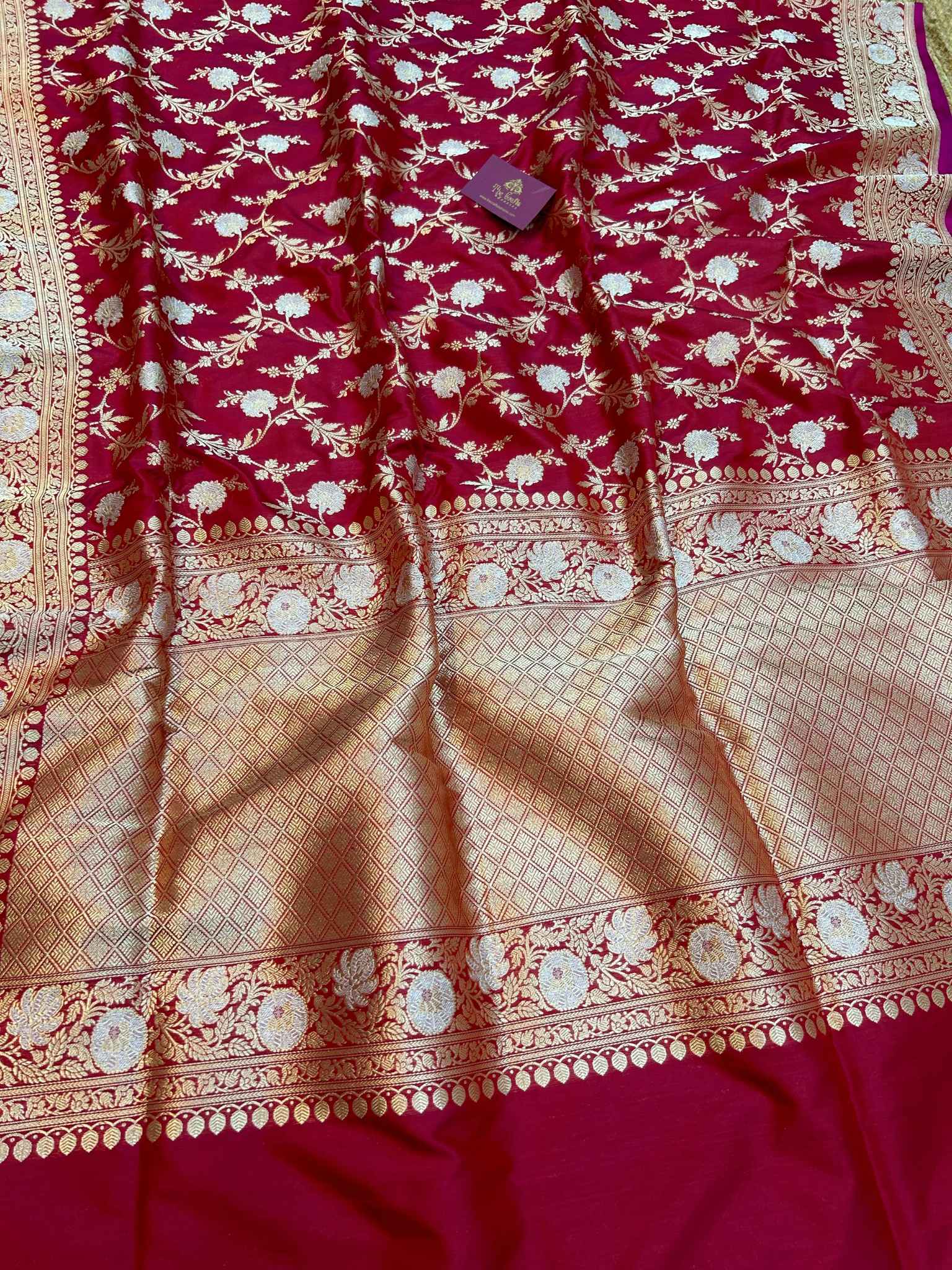 Pure Katan Silk Handloom Banarasi Saree - Kadhua jangla