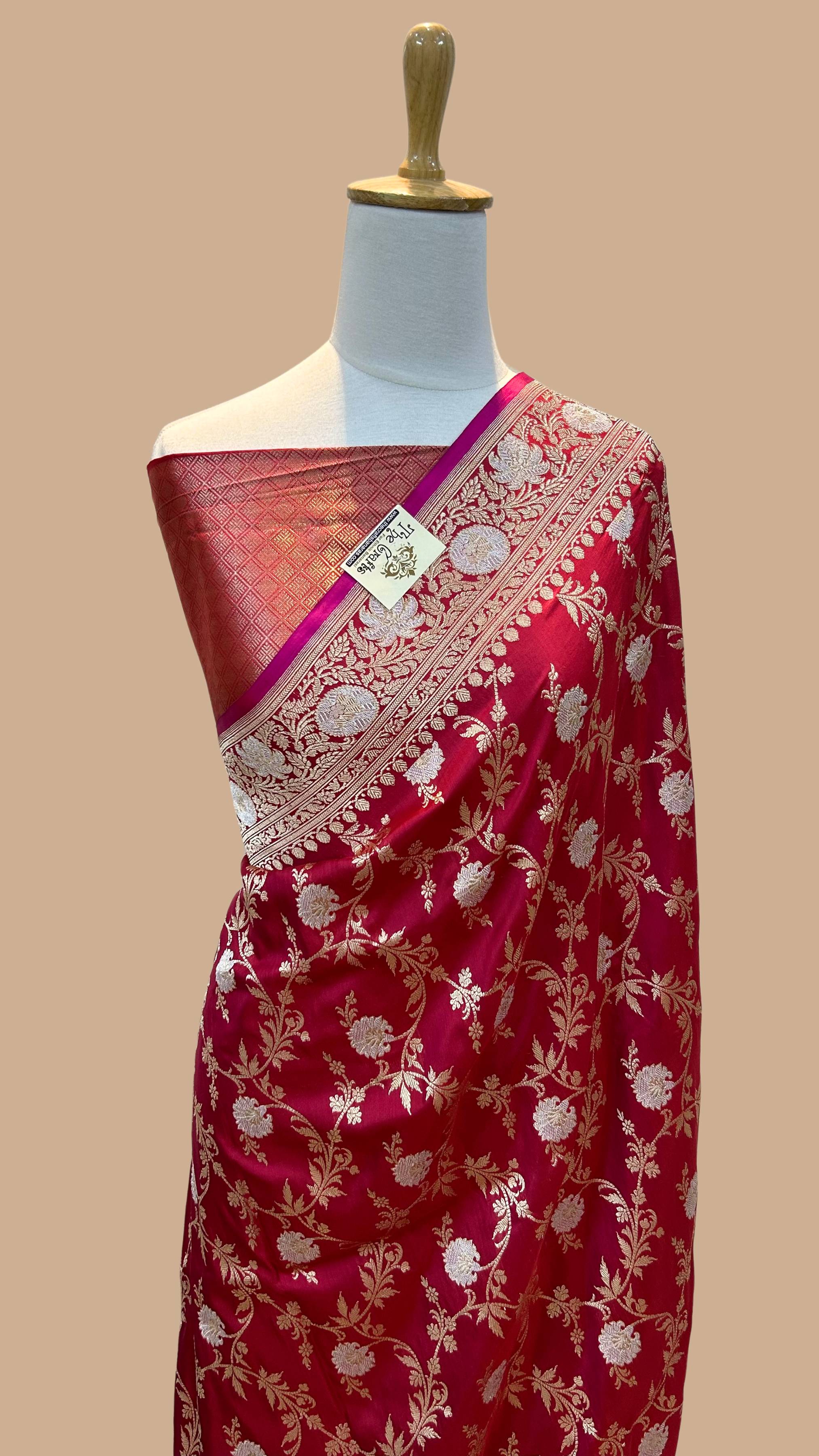 Pure Katan Silk Handloom Banarasi Saree - Kadhua jangla