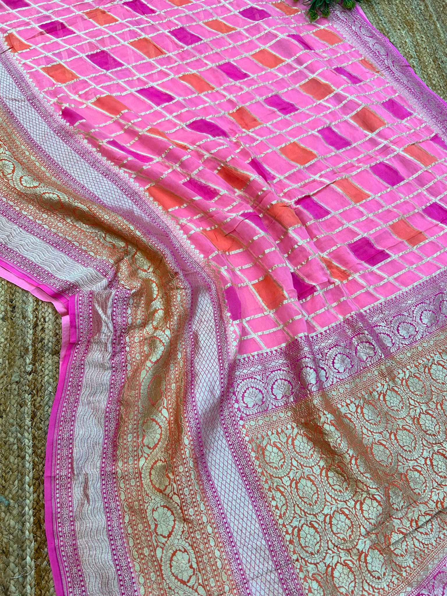 Khaddi Georgette Handloom Banarasi Saree