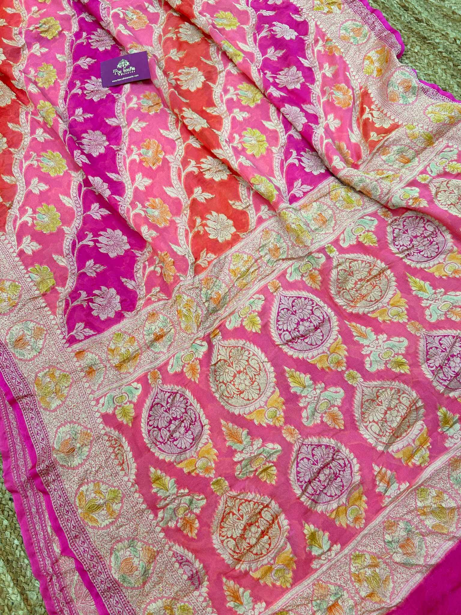 Pure Khaddi Chiffon Banarasi Saree