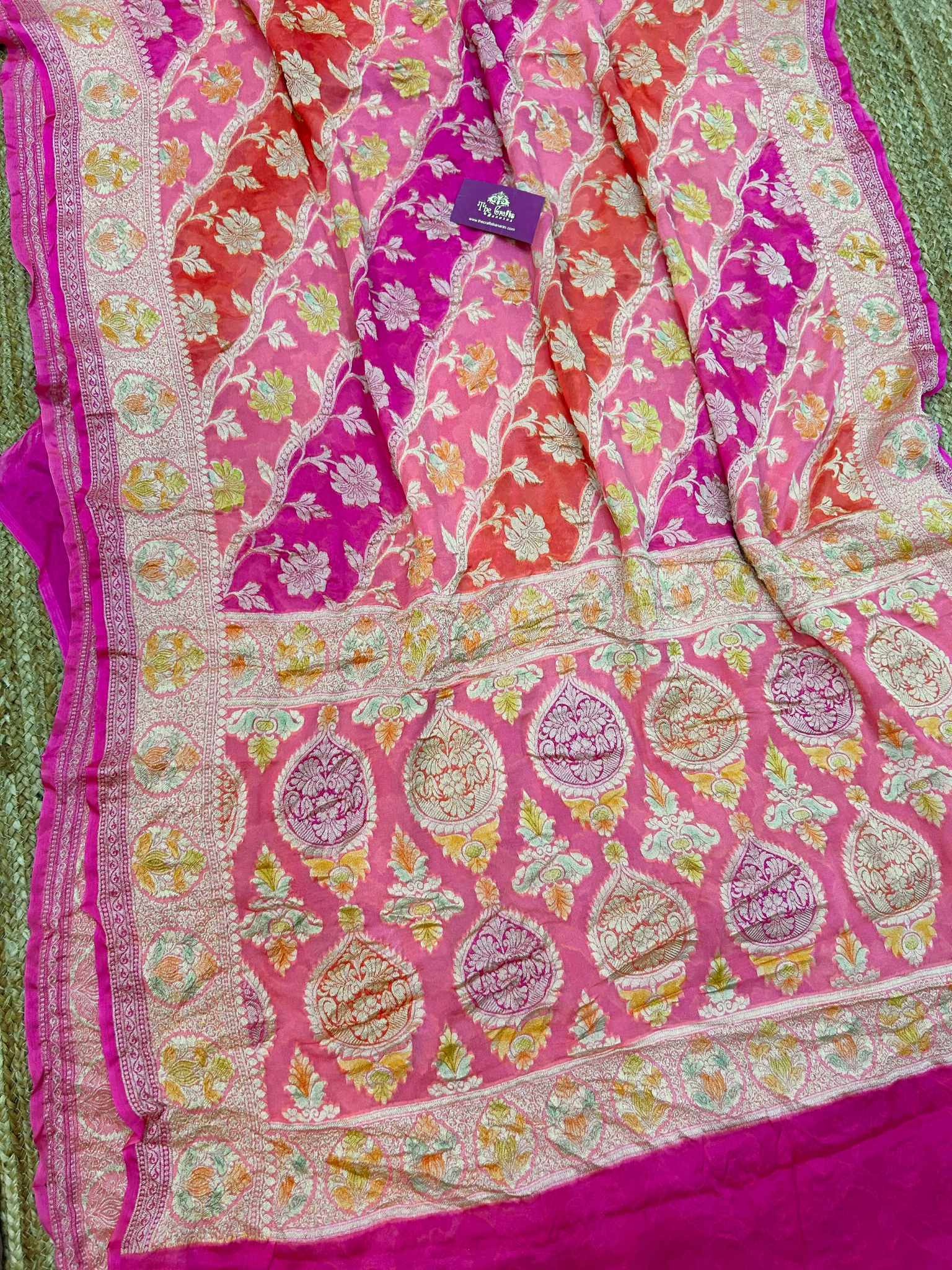 Pure Khaddi Chiffon Banarasi Saree