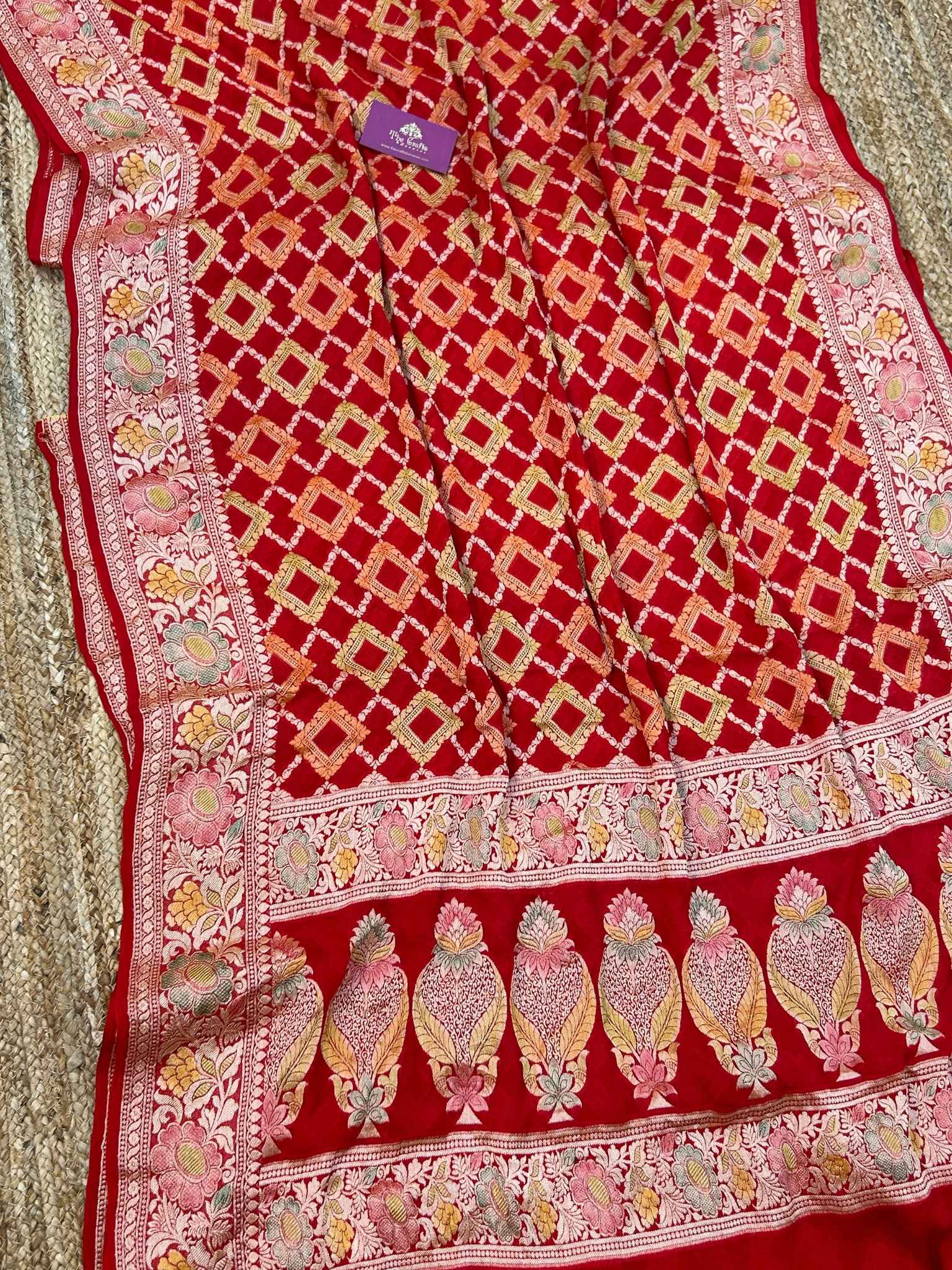 Pure Khaddi Chiffon Banarasi Saree