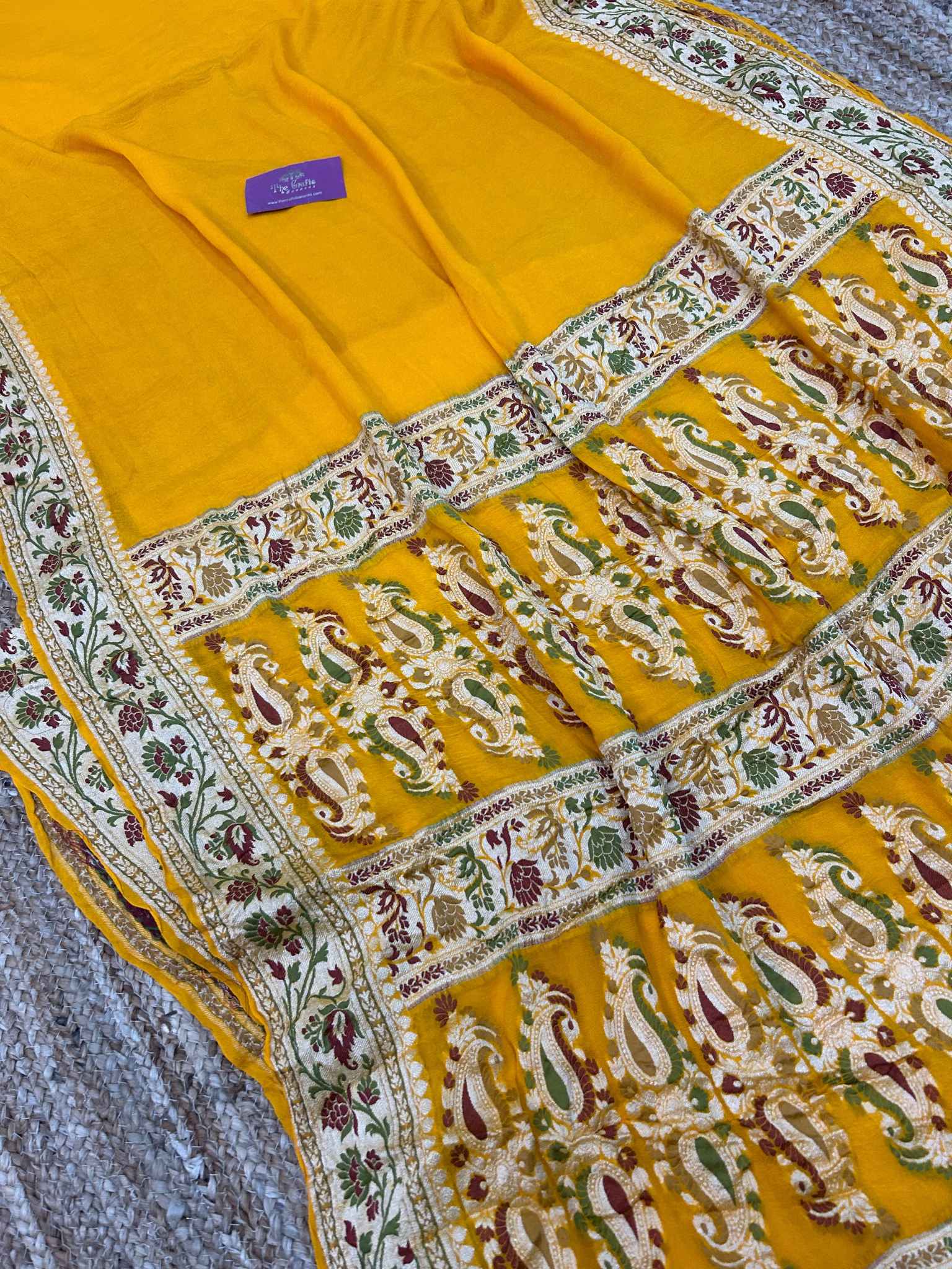 Pure Khaddi Chiffon Banarasi Saree