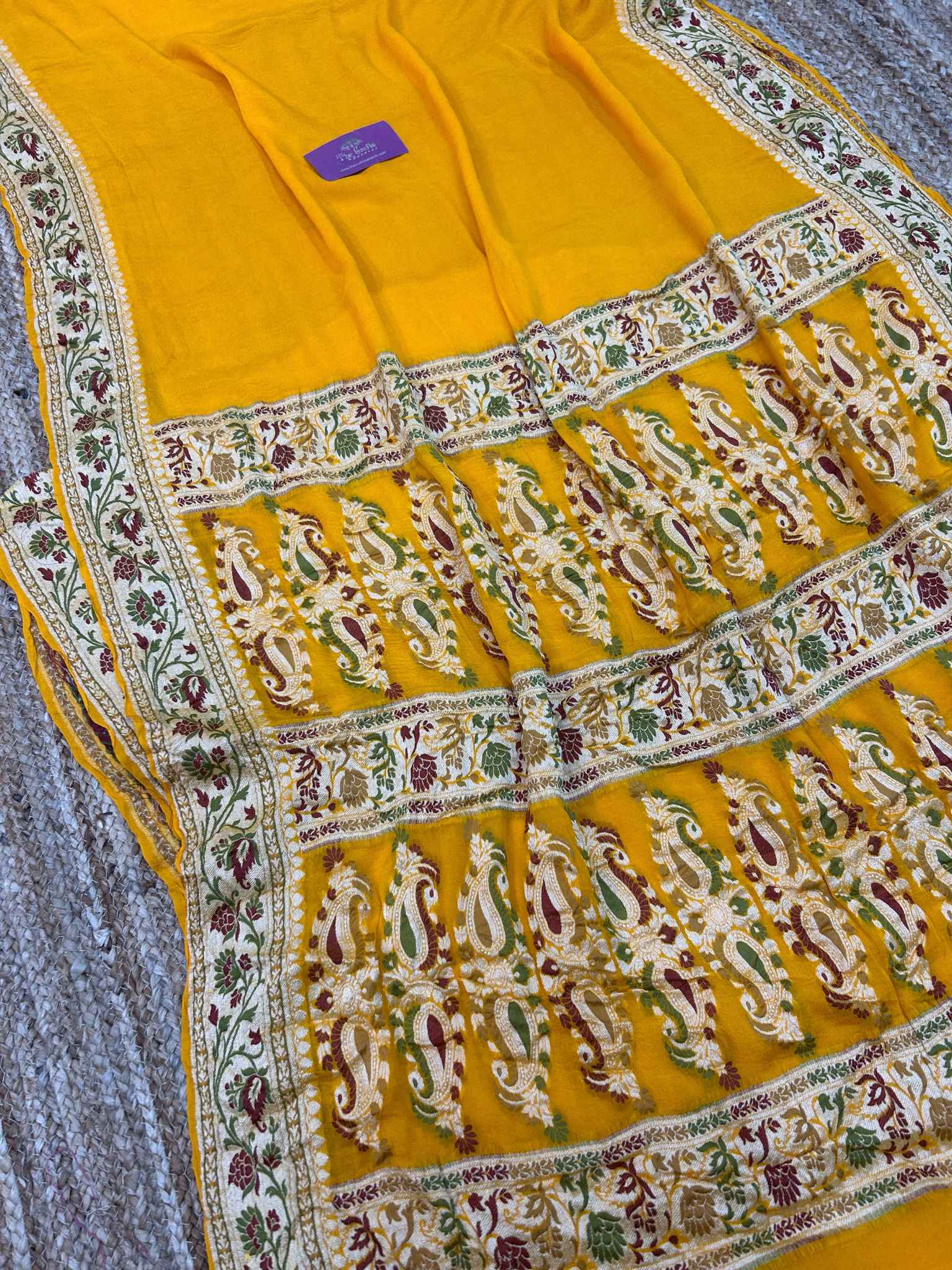 Pure Khaddi Chiffon Banarasi Saree