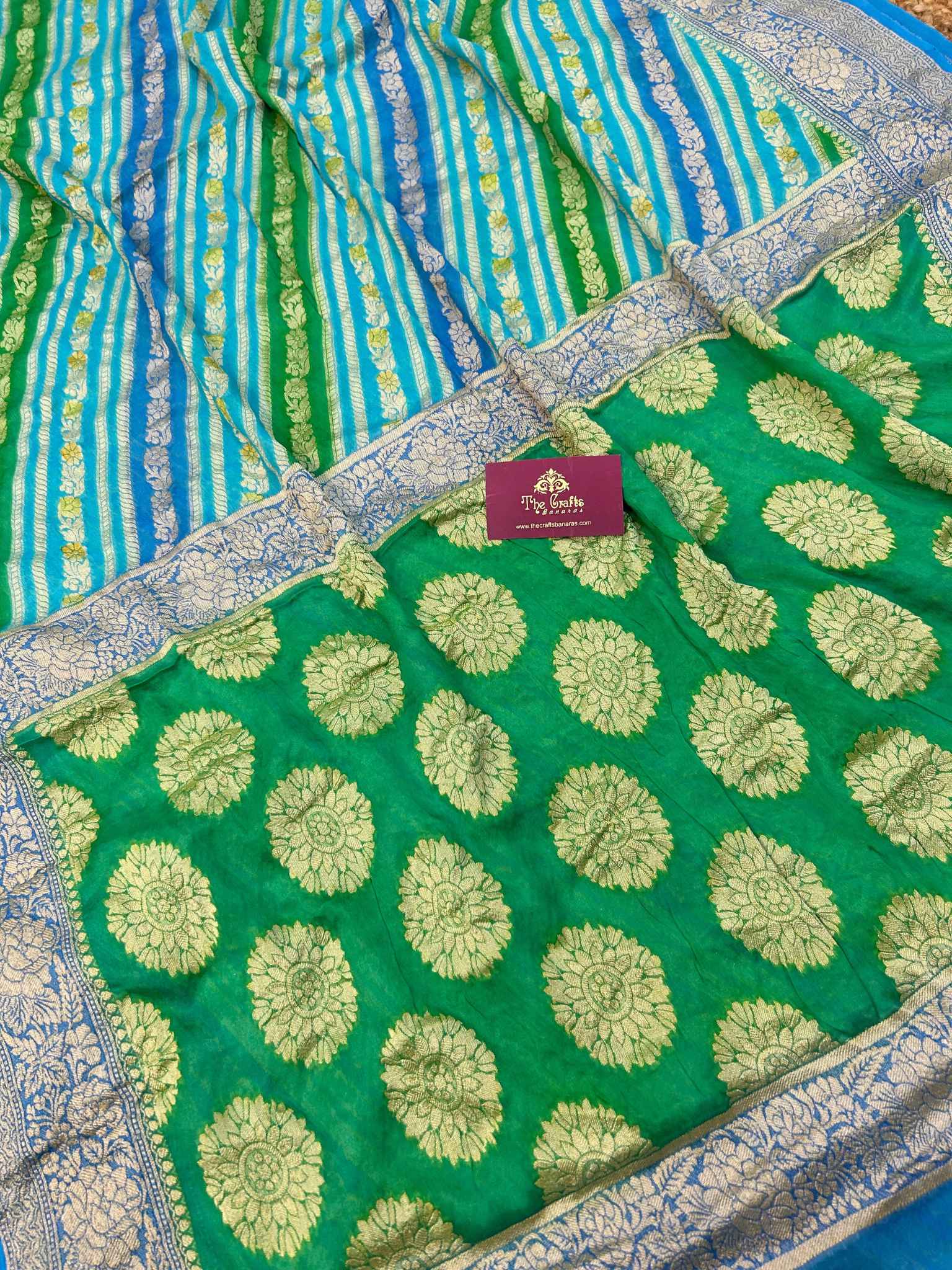 Pure Khaddi Chiffon Banarasi Saree