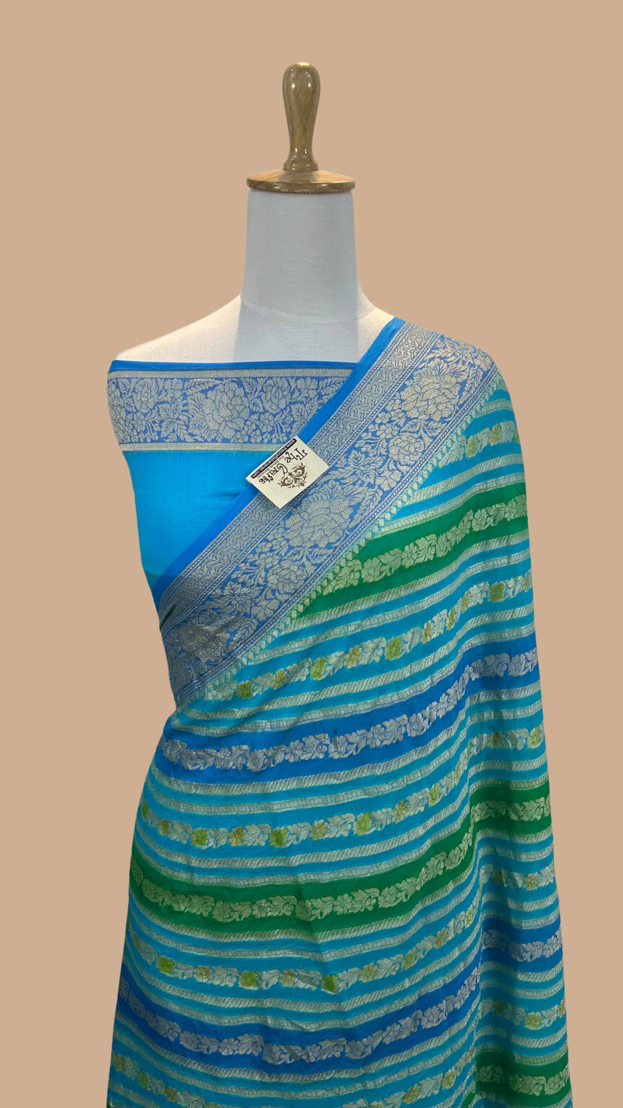 Pure Khaddi Chiffon Banarasi Saree