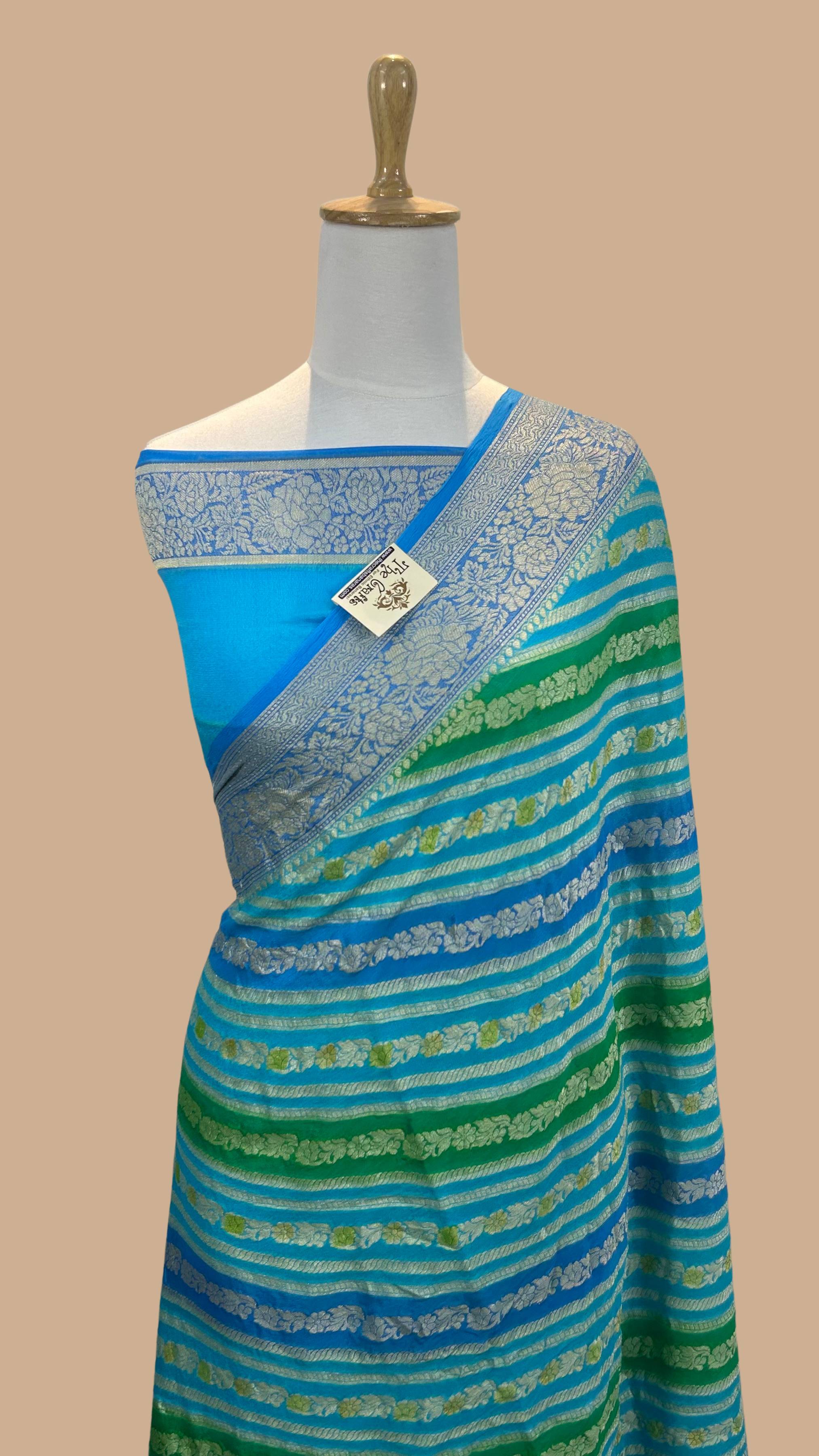 Pure Khaddi Chiffon Banarasi Saree