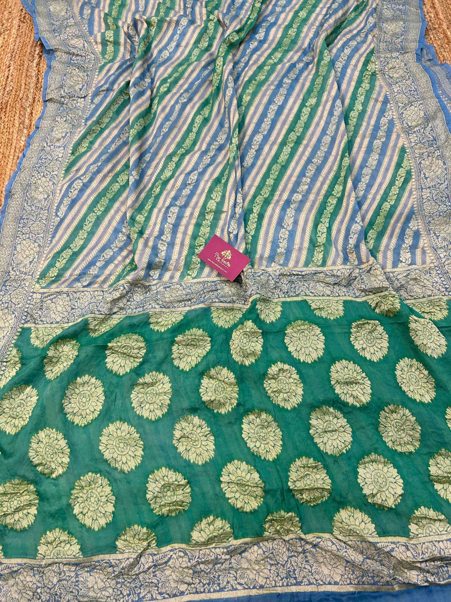 Pure Khaddi Chiffon Banarasi Saree