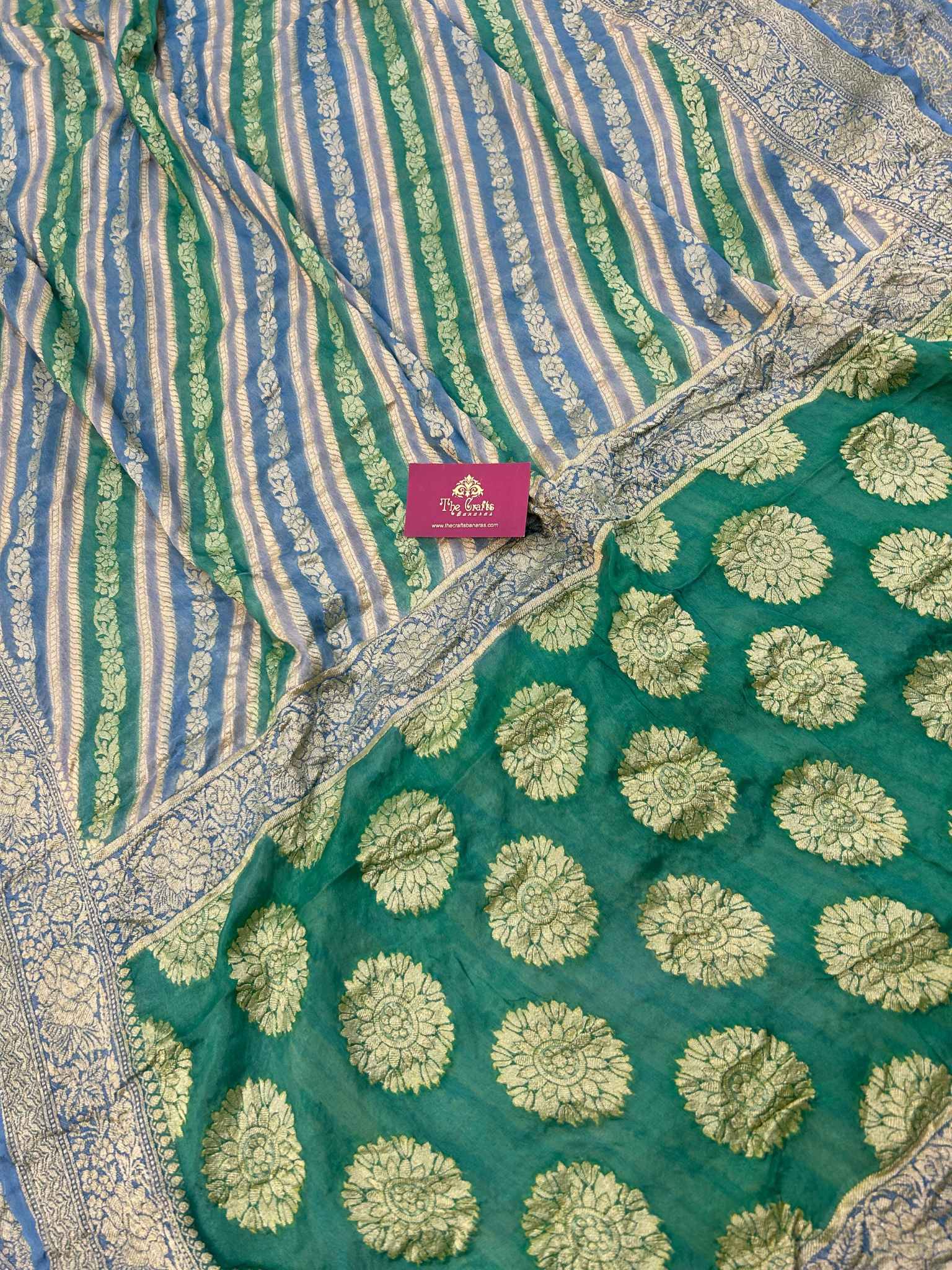 Pure Khaddi Chiffon Banarasi Saree