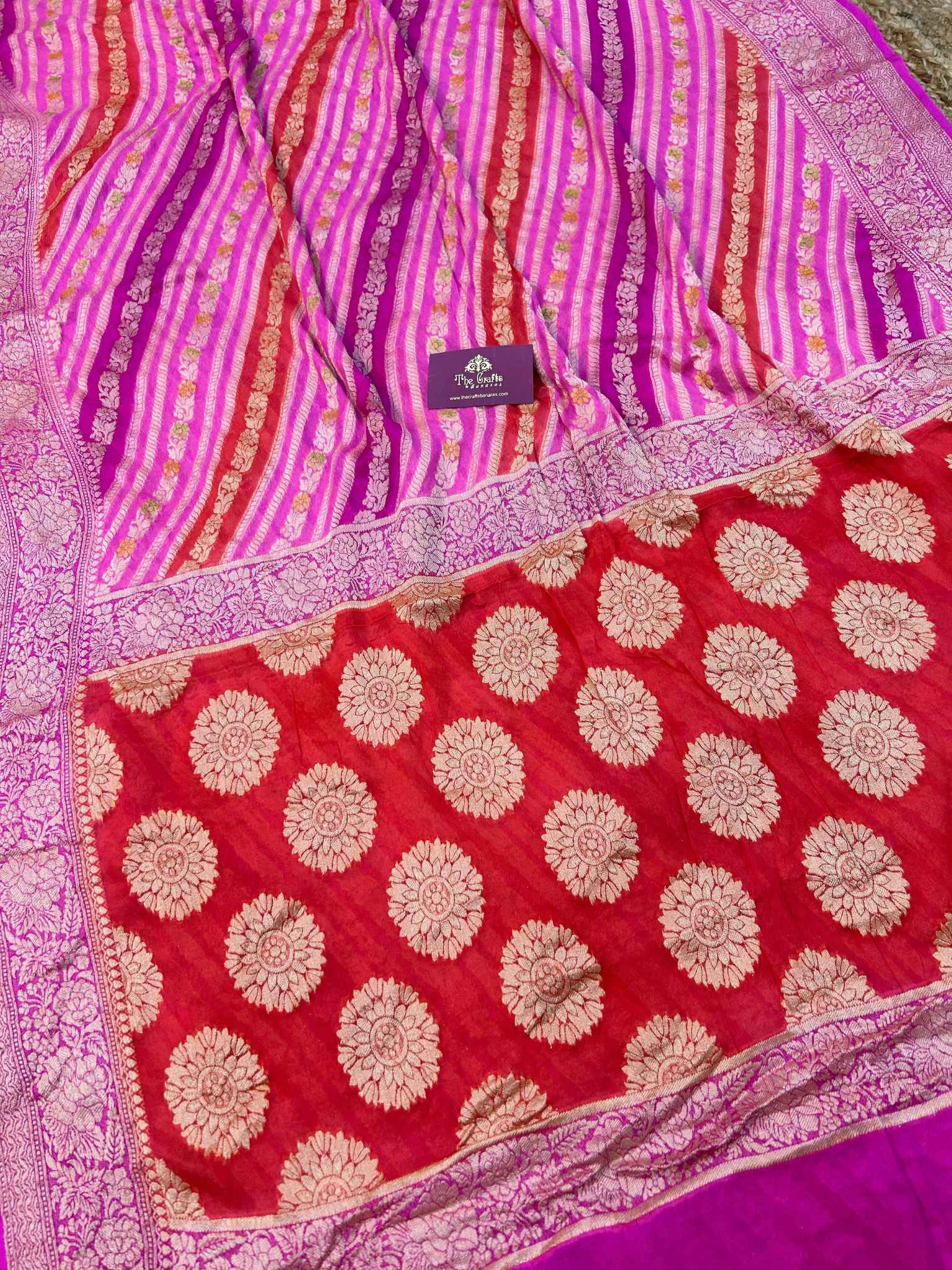 Pure Khaddi Chiffon Banarasi Saree