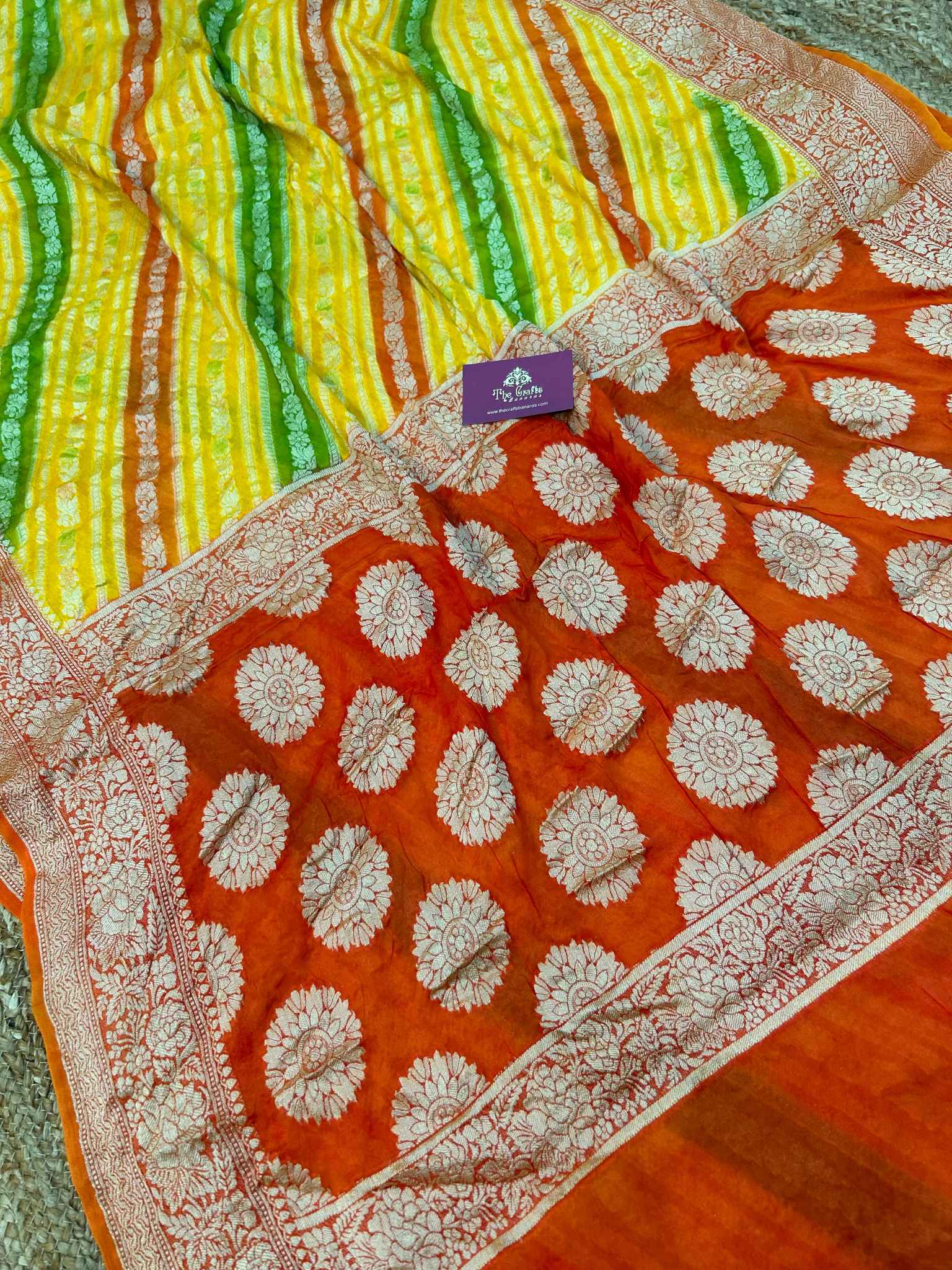 Pure Khaddi Chiffon Banarasi Saree