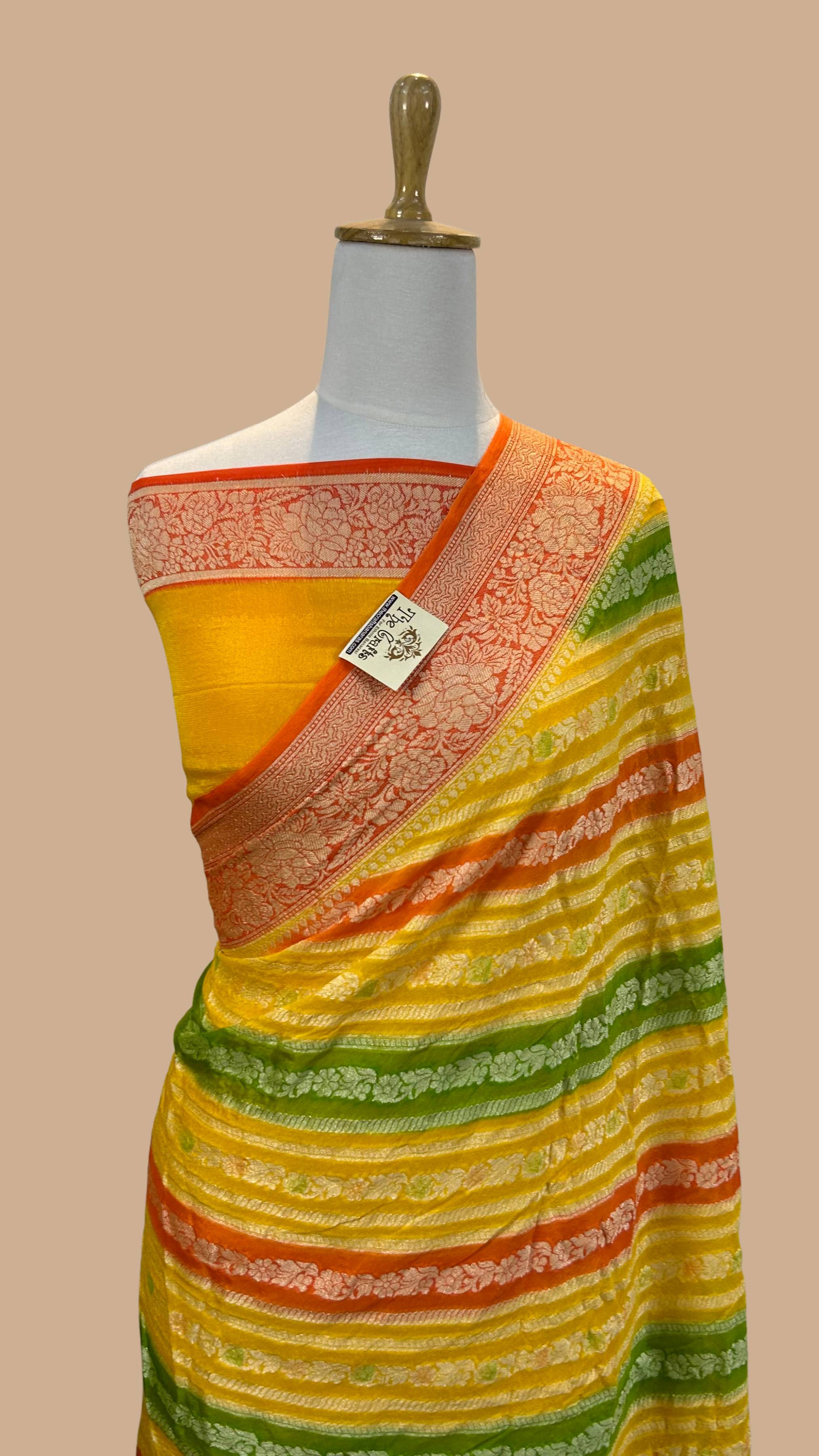 Pure Khaddi Chiffon Banarasi Saree