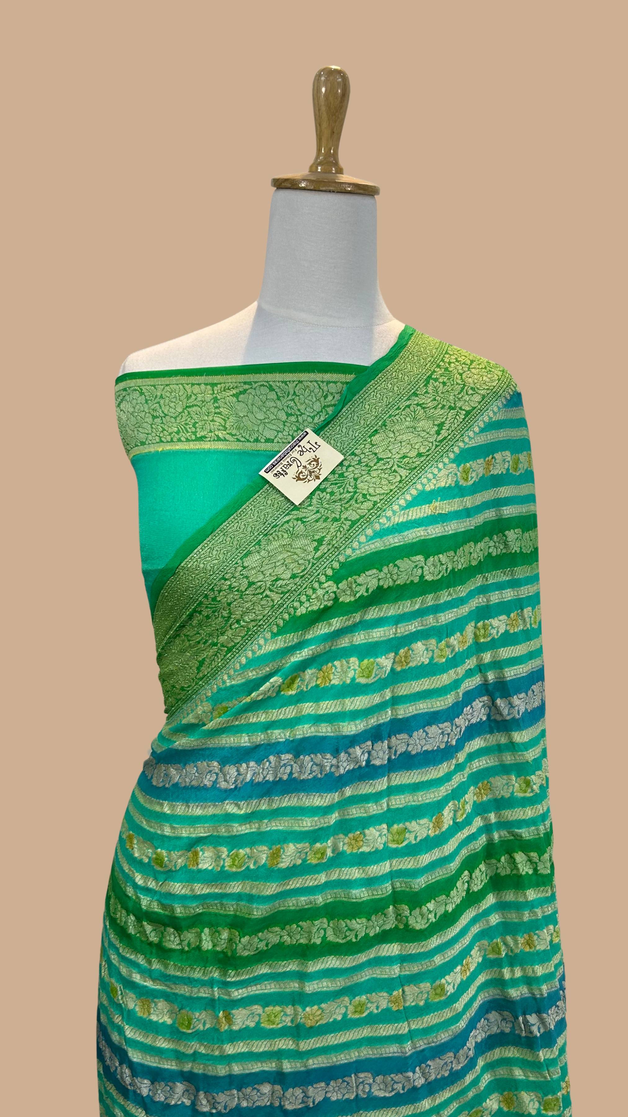 Pure Khaddi Chiffon Banarasi Saree