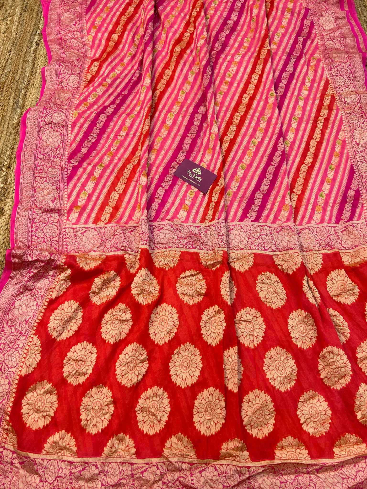 Pure Khaddi Chiffon Banarasi Saree