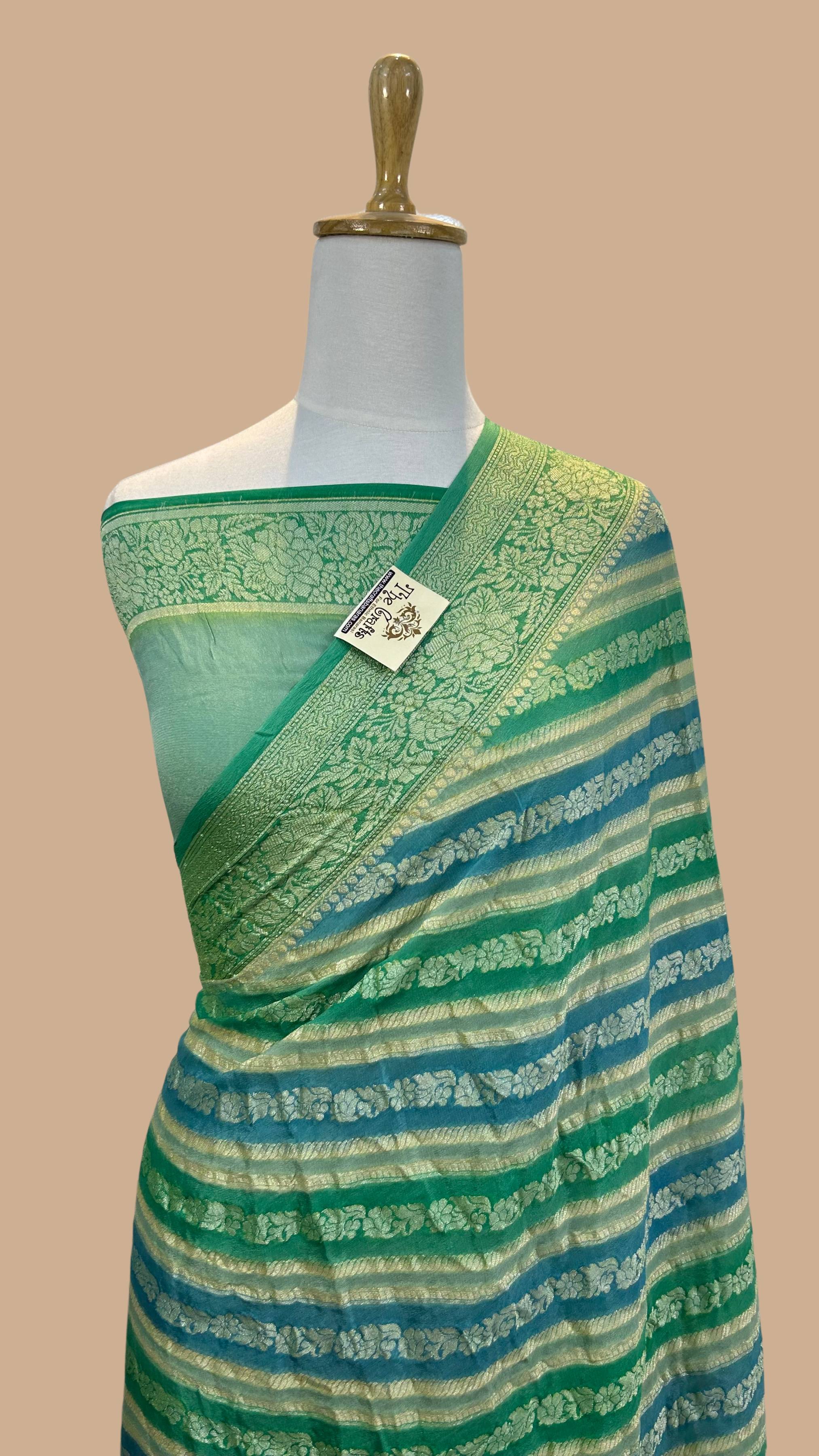 Pure Khaddi Chiffon Banarasi Saree