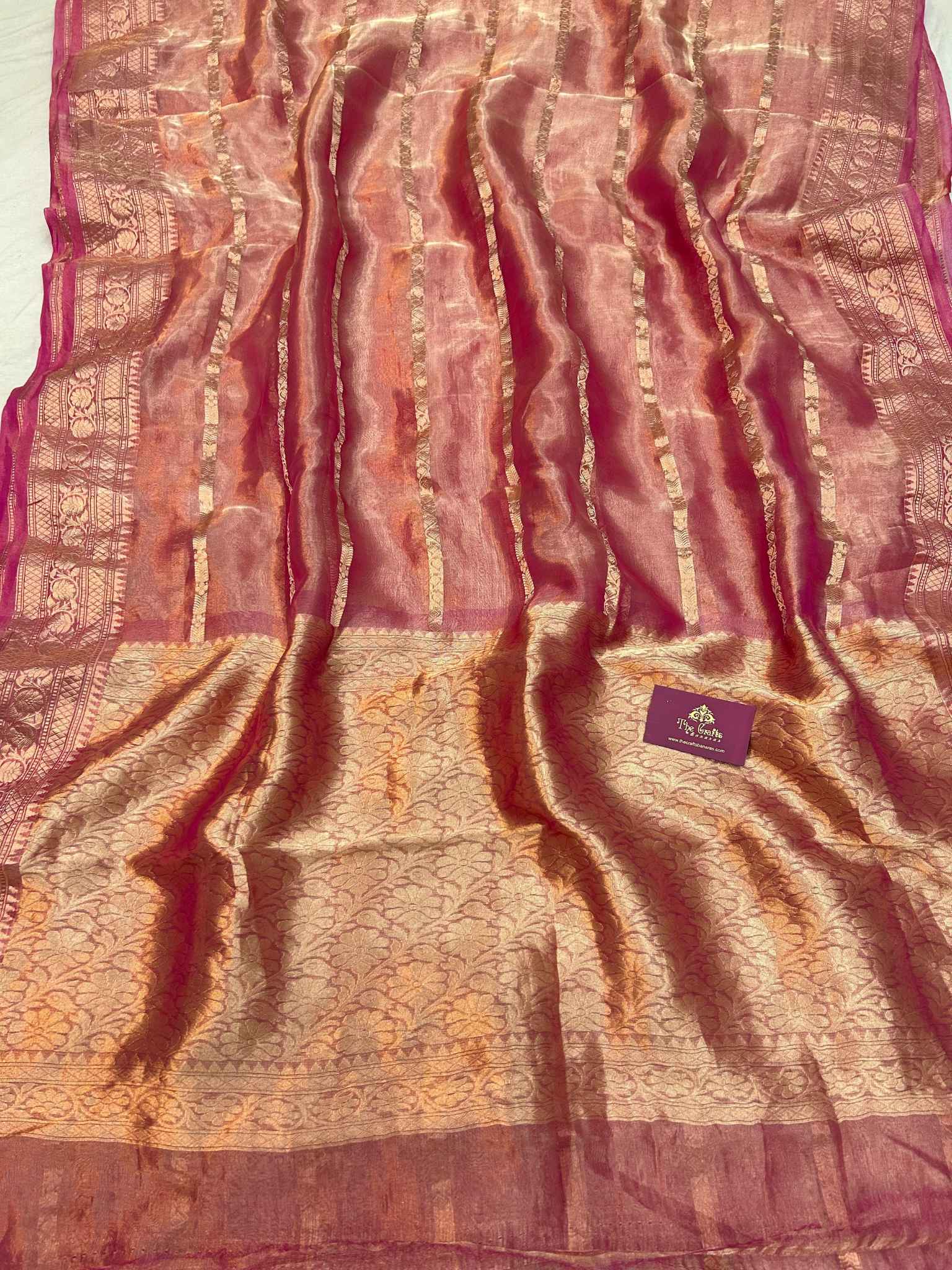 Pure Kora Tissue Silk Handloom Banarasi Saree