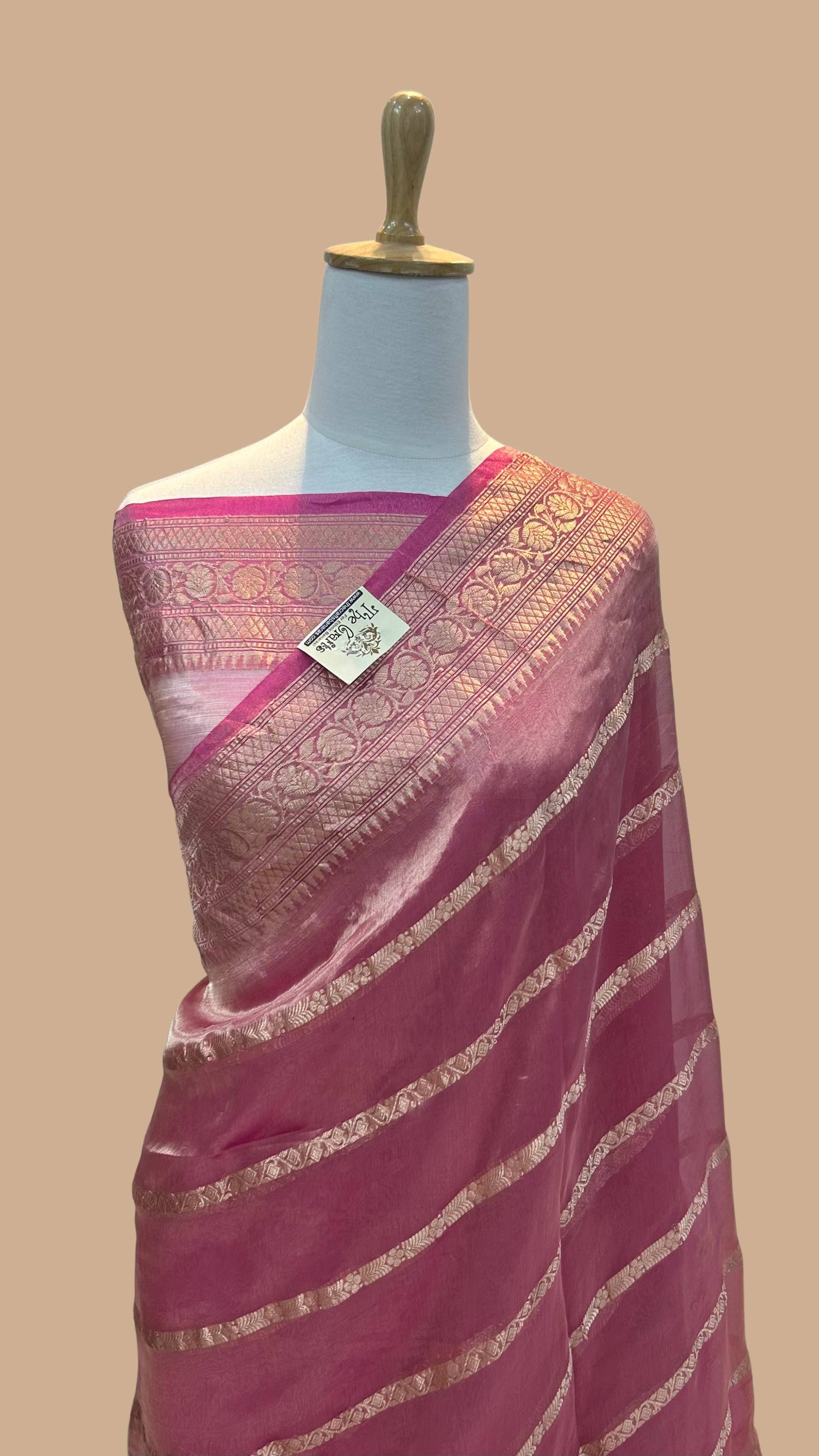 Pure Kora Tissue Silk Handloom Banarasi Saree