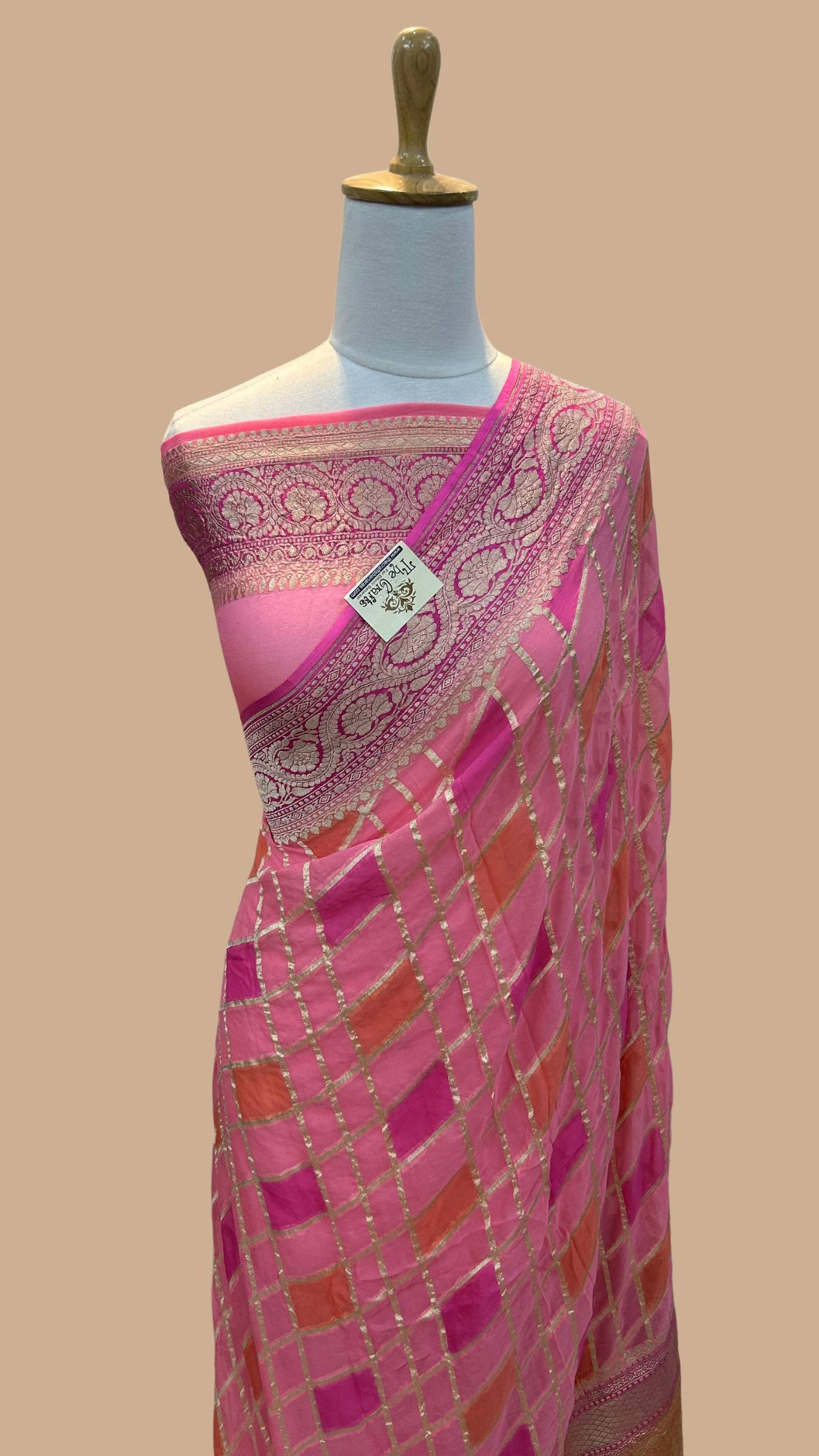 Khaddi Georgette Handloom Banarasi Saree