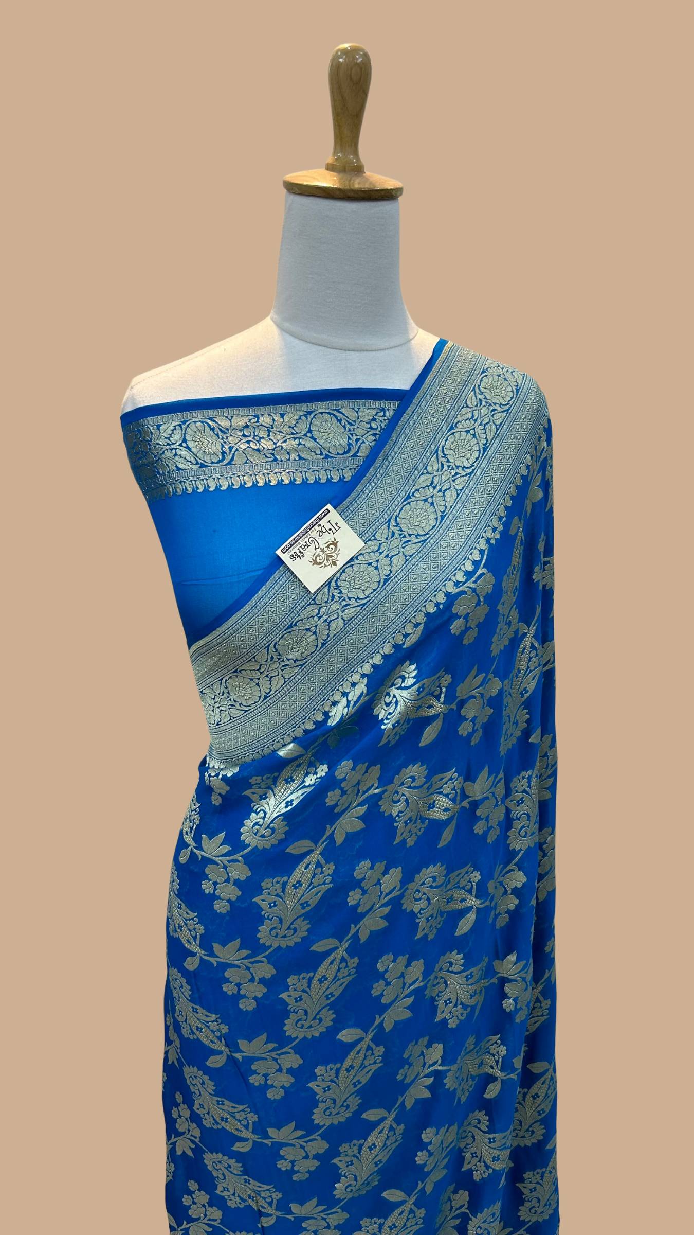 Khaddi Georgette Handloom Banarasi Saree