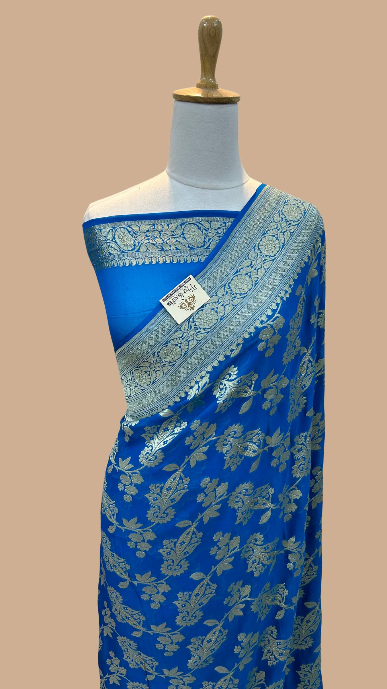 Khaddi Georgette Handloom Banarasi Saree