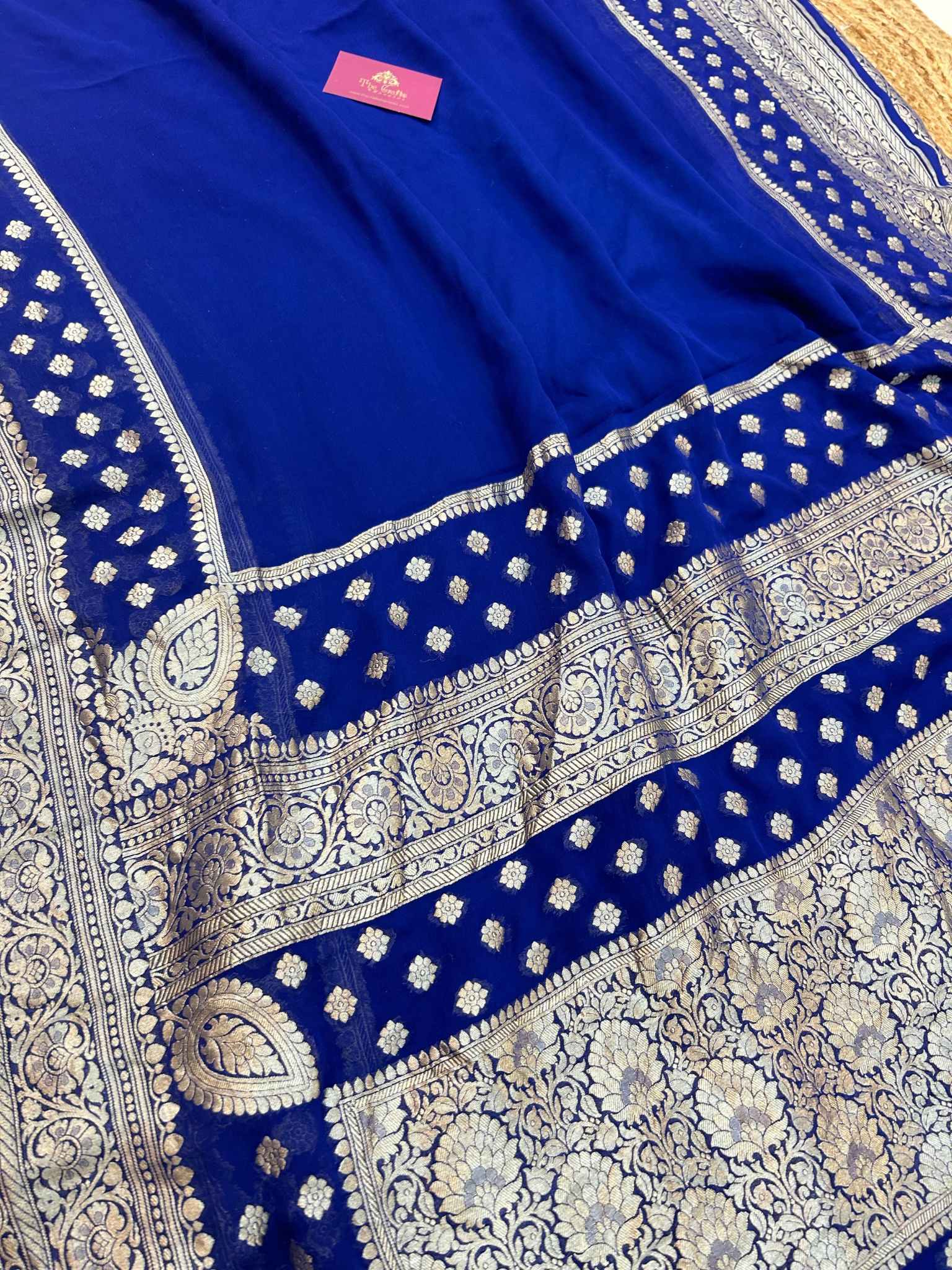 Khaddi Georgette Handloom Banarasi Saree