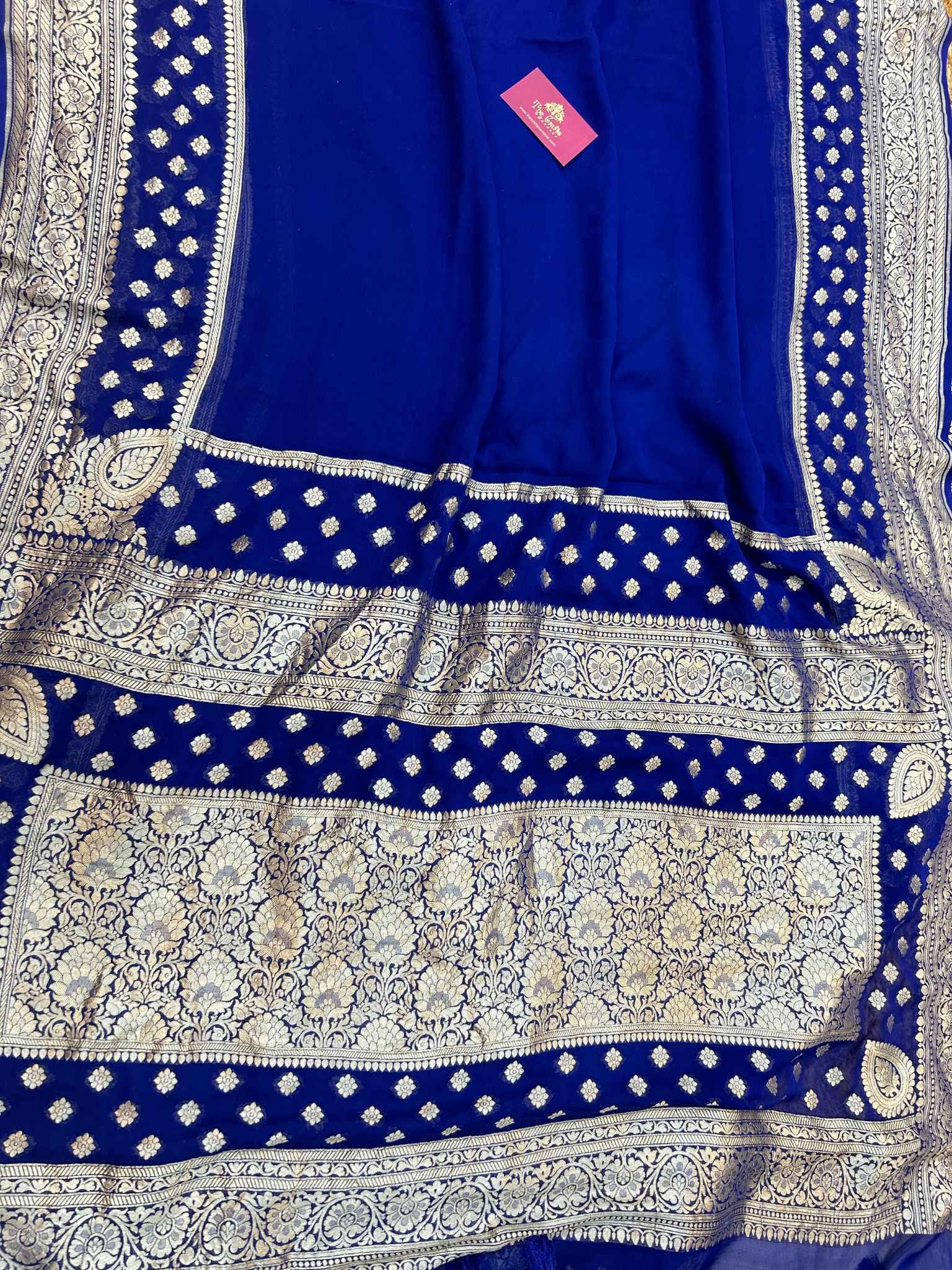 Khaddi Georgette Handloom Banarasi Saree