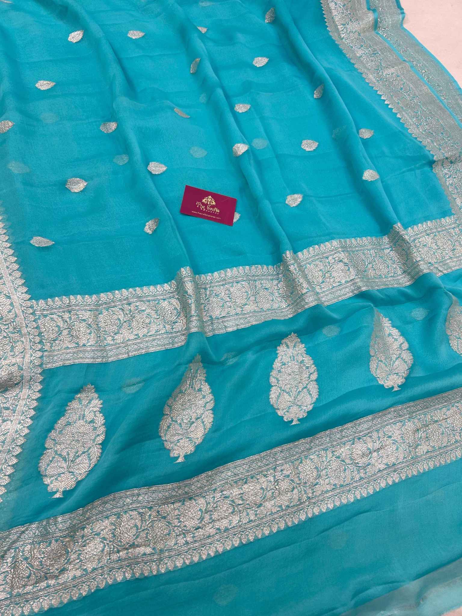 Pure Georgette Handloom Banarasi Saree