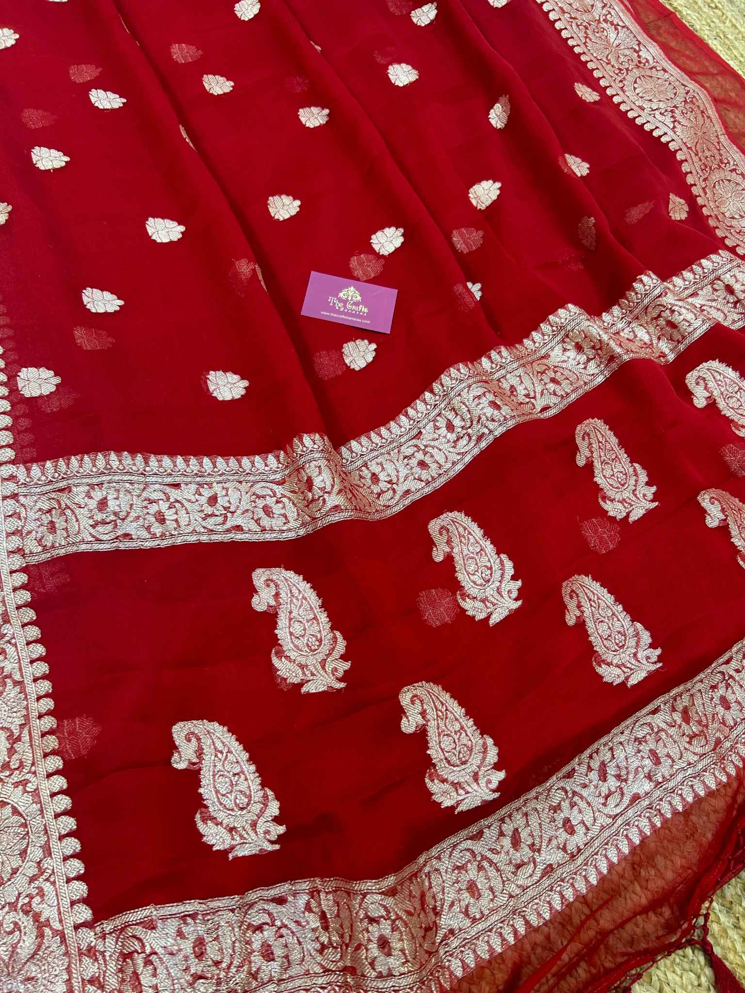 Pure Georgette Handloom Banarasi Saree