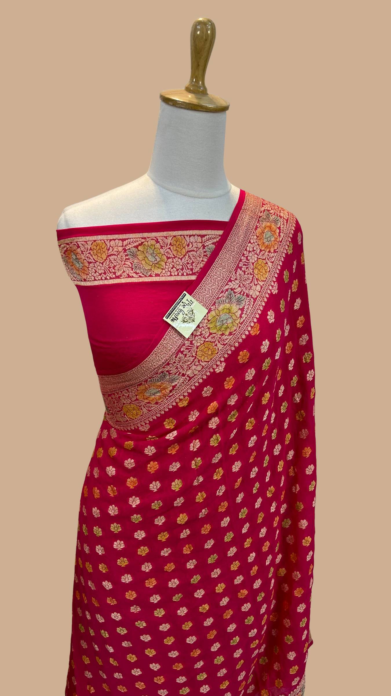 Pure Khaddi Chiffon Banarasi Saree