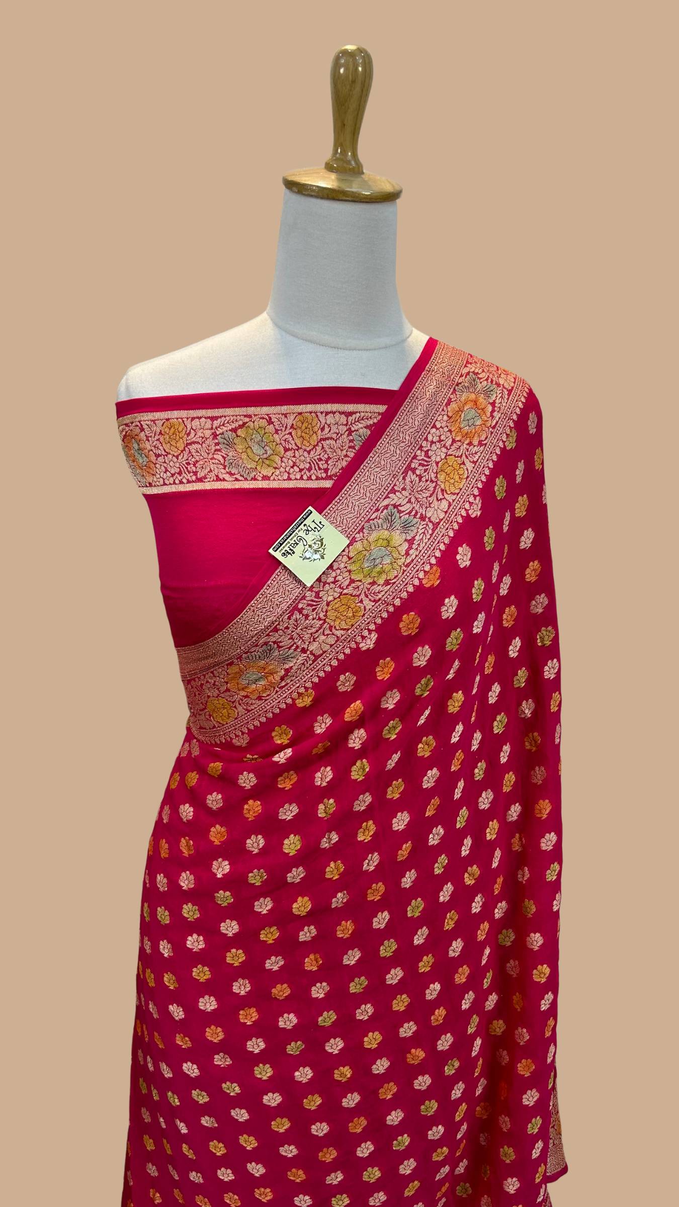 Pure Khaddi Chiffon Banarasi Saree